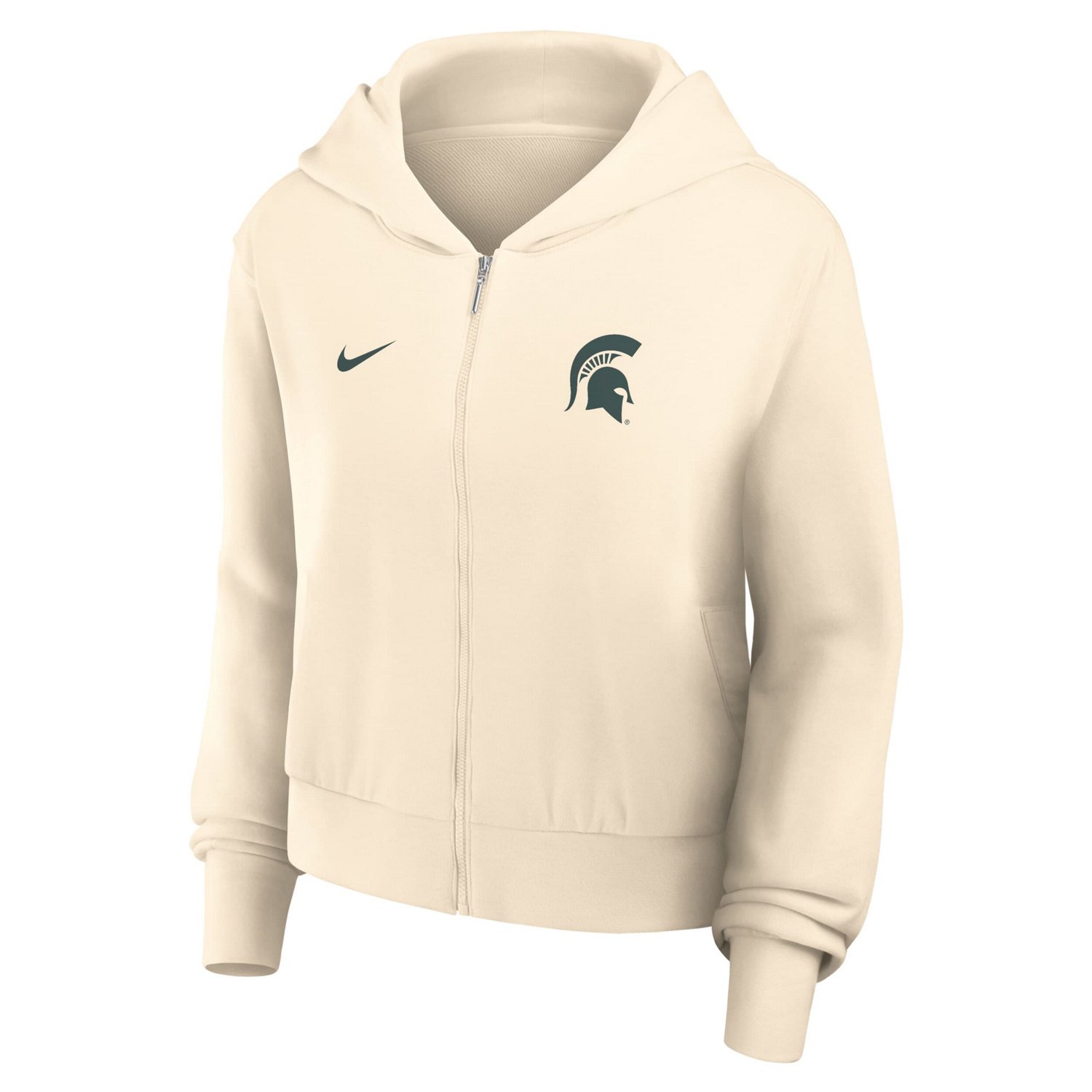 Nike Michigan State Spartans Cropped Chill Full-Zip Hoodie - view number 2