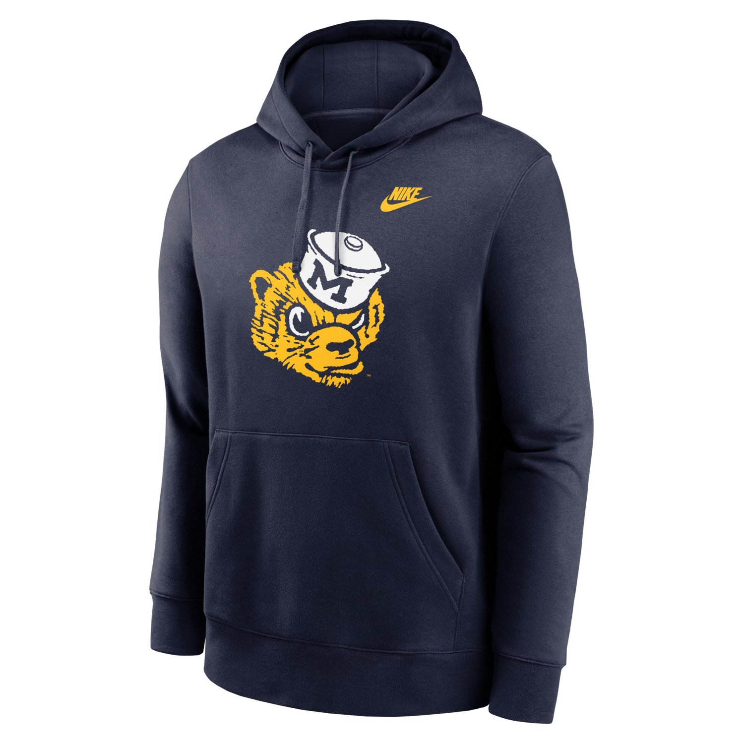 Nike Michigan Wolverines Legacy Logo Club Fleece Pullover Hoodie                                                                 - view number 2