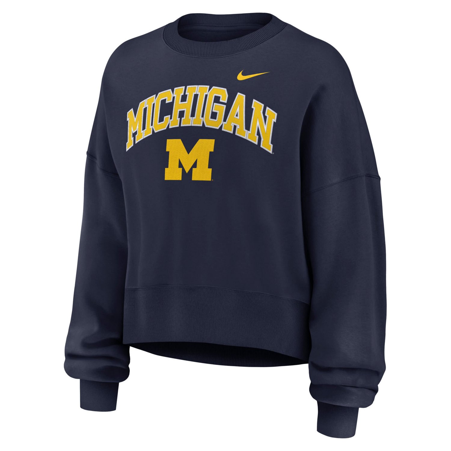 Nike Michigan Wolverines Oversized Phoenix Arch Pullover Sweatshirt - view number 2