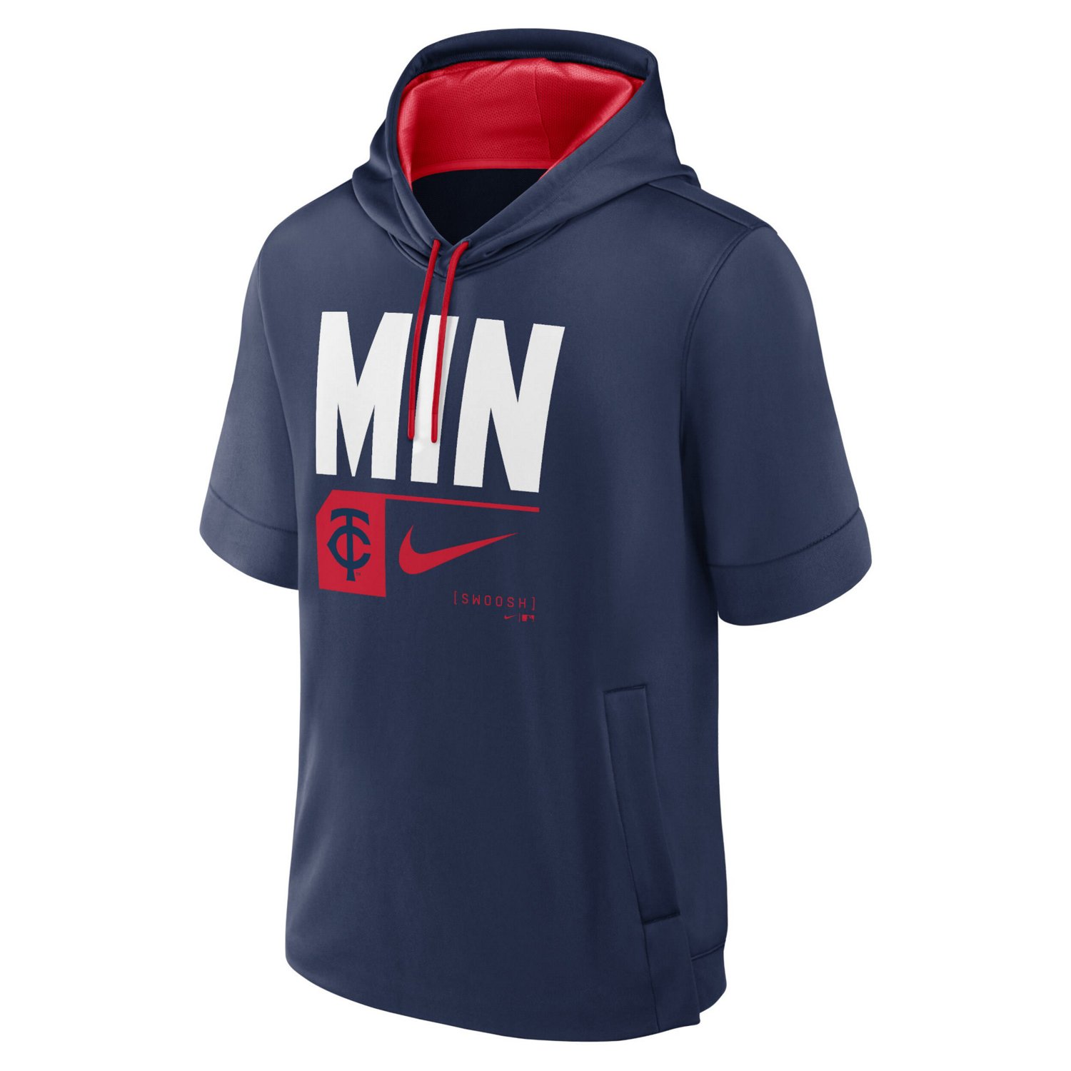 Nike Minnesota Twins Tri Code Lockup Short Sleeve Pullover Hoodie - view number 2