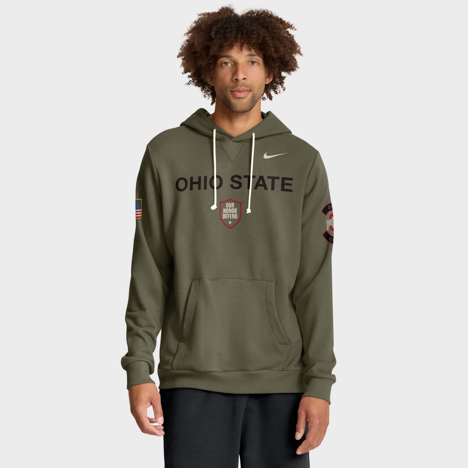 Nike Ohio State Buckeyes 2025 Military Appreciation Dri-FIT Hoodie