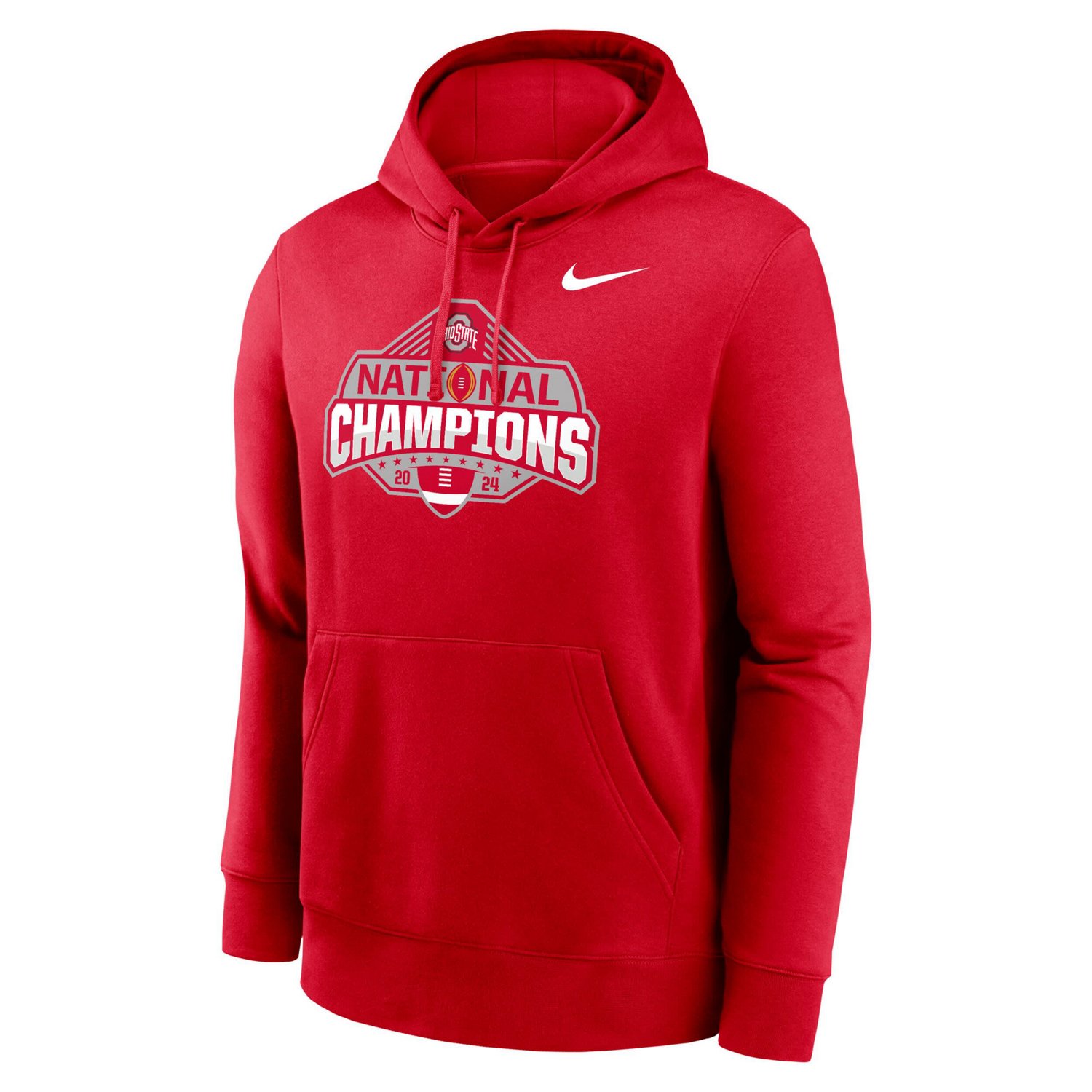 Nike Ohio State Buckeyes College Football Playoff 2024 National Champions Official Logo Pullover Hoodie