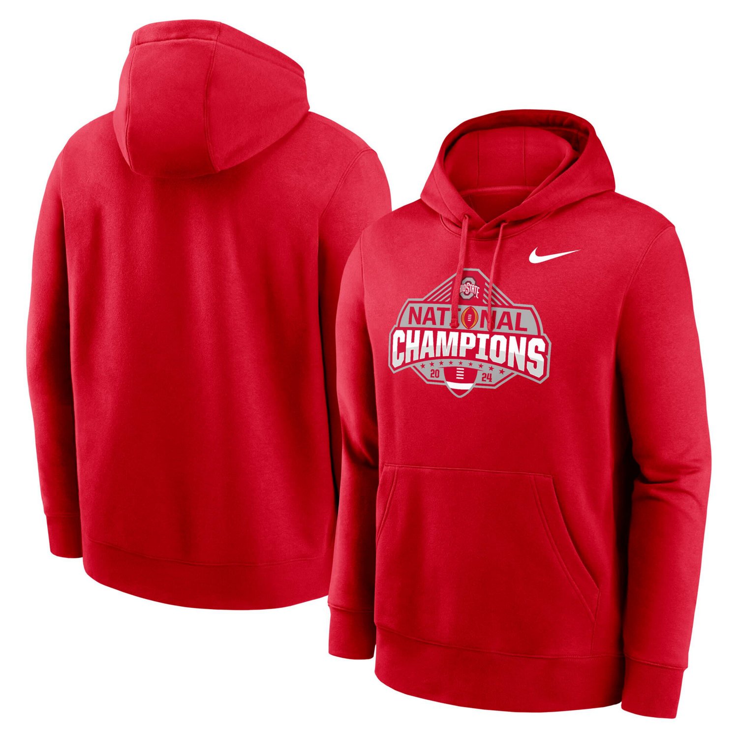 Nike Ohio State Buckeyes College Football Playoff 2024 National Champions Official Logo Pullover Hoodie