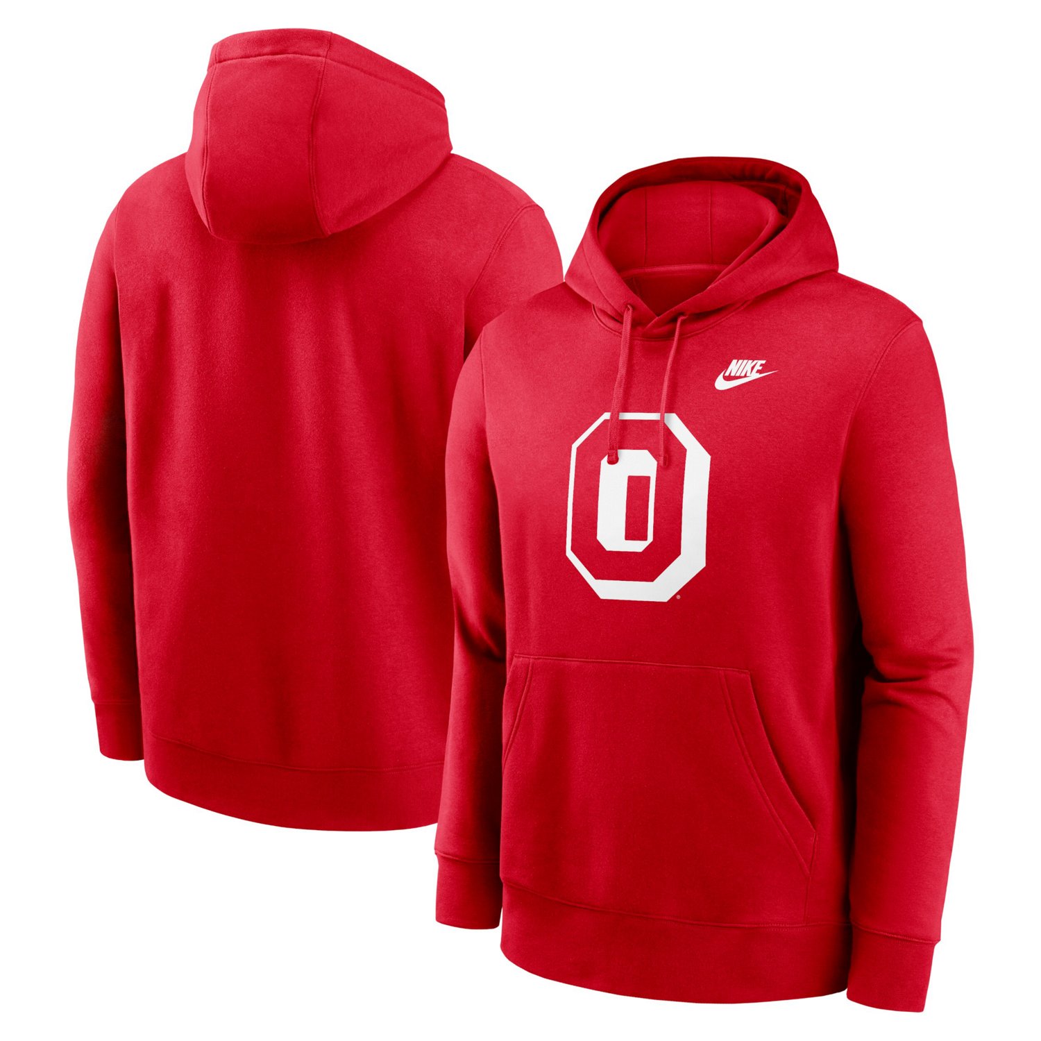 Nike Ohio State Buckeyes Legacy Logo Club Fleece Pullover Hoodie                                                                 - view number 1