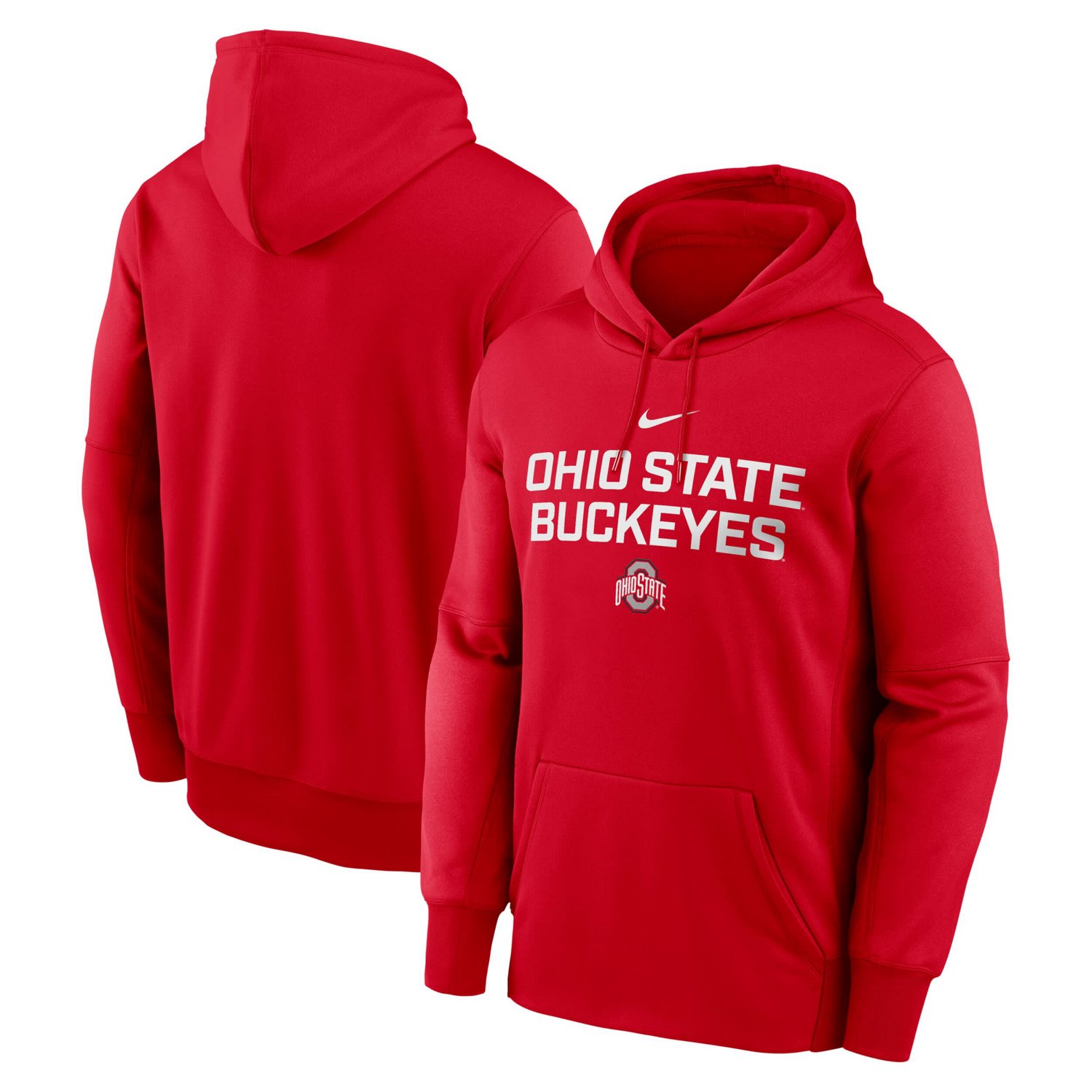 Nike Ohio State Buckeyes Team Stacked Performance Pullover Hoodie
