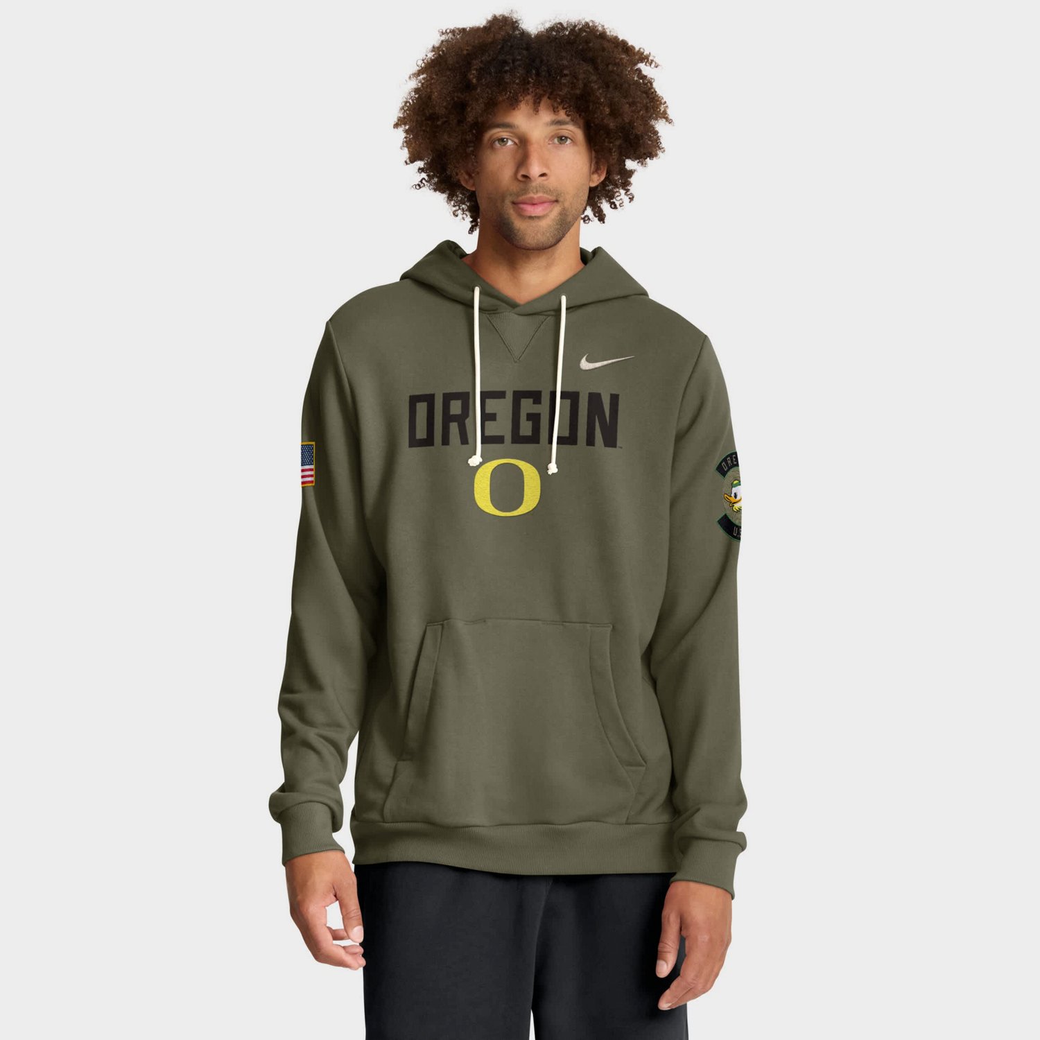 Nike Oregon Ducks 2025 Military Appreciation Dri-FIT Hoodie