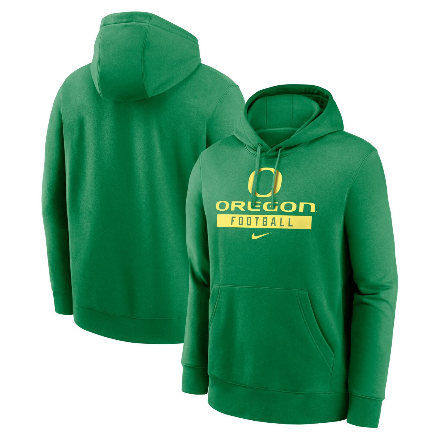 Nike Oregon Ducks Football Stack Club Fleece Pullover Hoodie - view number 1