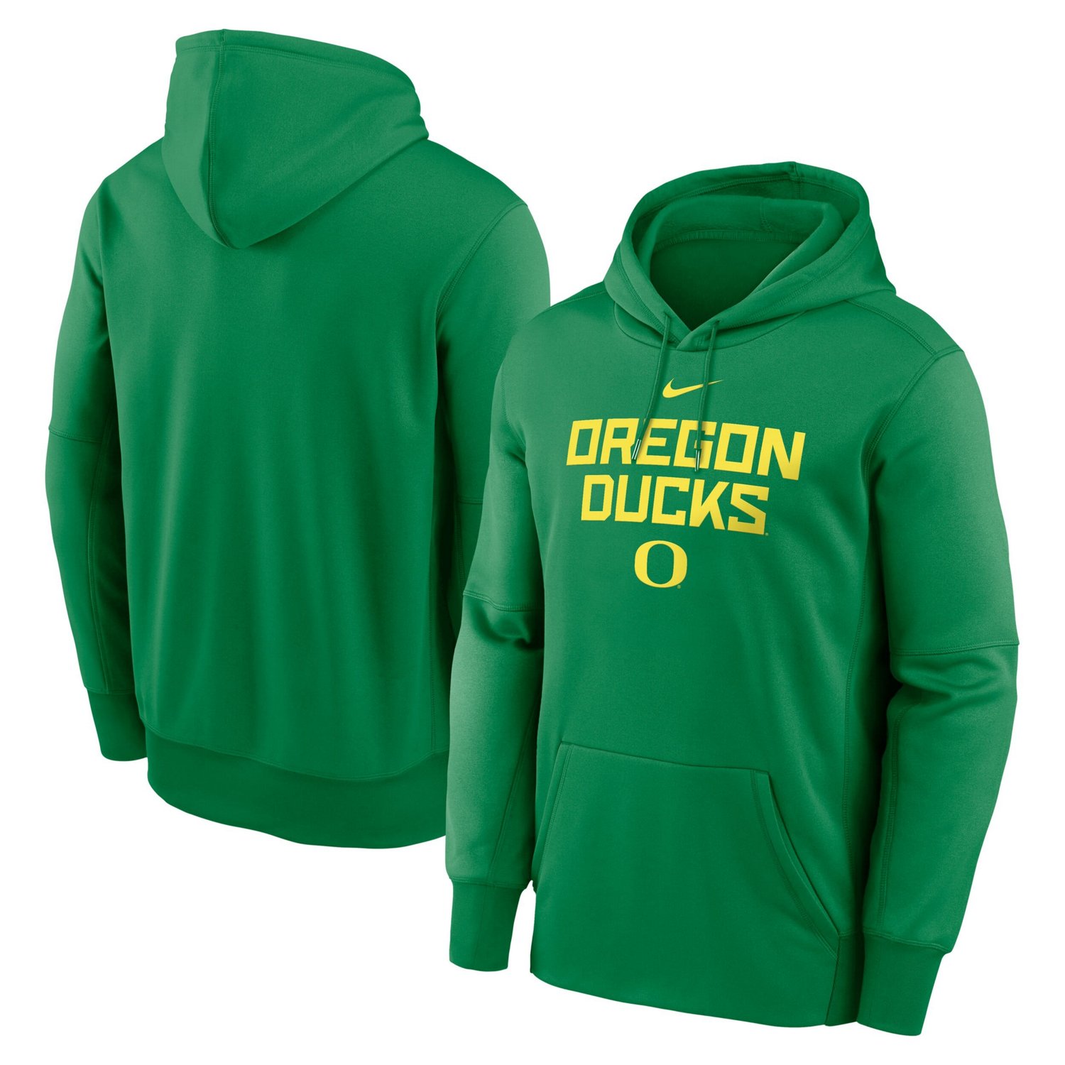 Nike Oregon Ducks Team Stacked Performance Pullover Hoodie