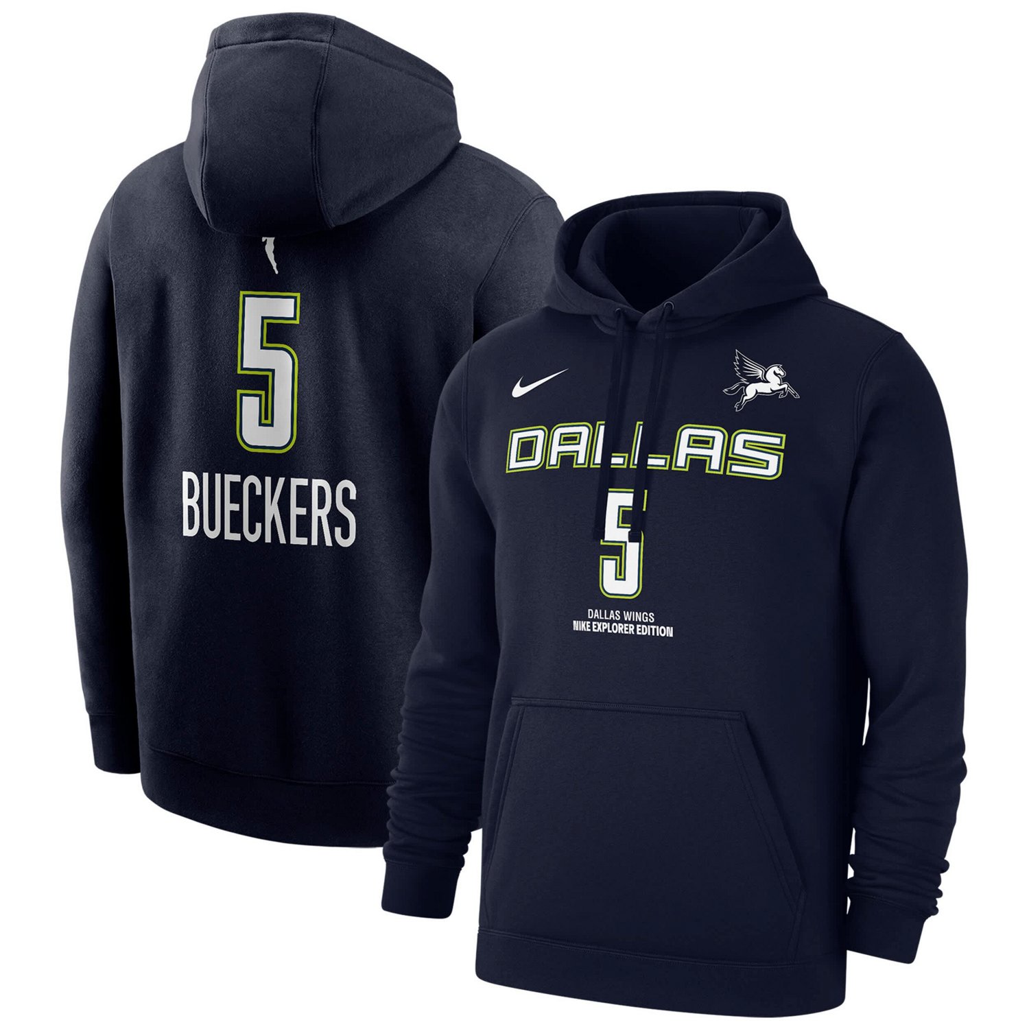 Nike Paige Bueckers Dallas Wings 2025 WNBA Draft Explorer Edition Name  Number Pullover Hoodie