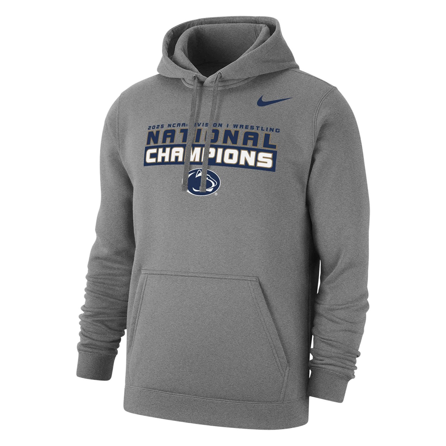 Nike Penn State Nittany Lions 2025 NCAA Wrestling National Champions Club Fleece Pullover Hoodie - view number 2