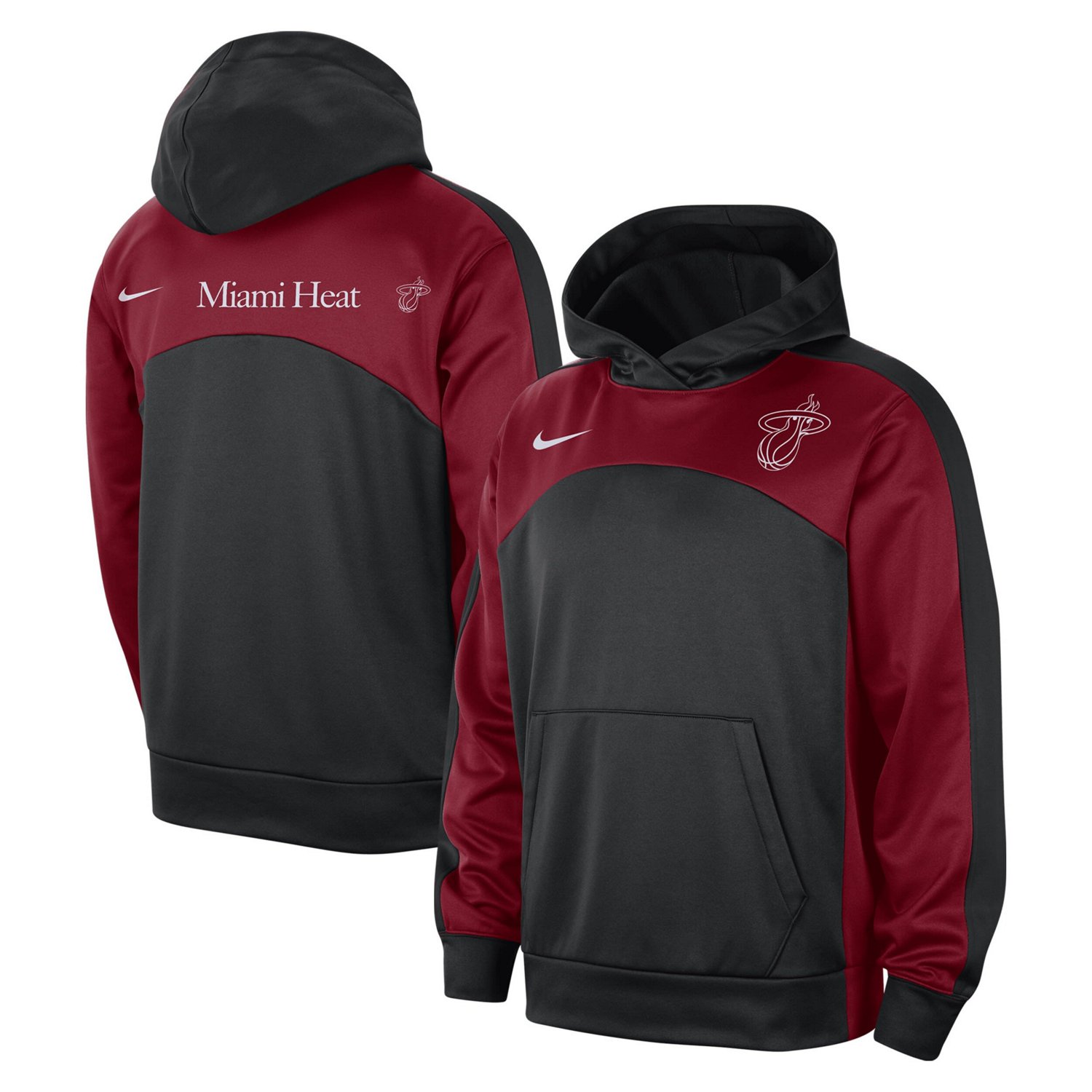 Nike Red Miami Heat Authentic Starting Five Force Performance Pullover Hoodie