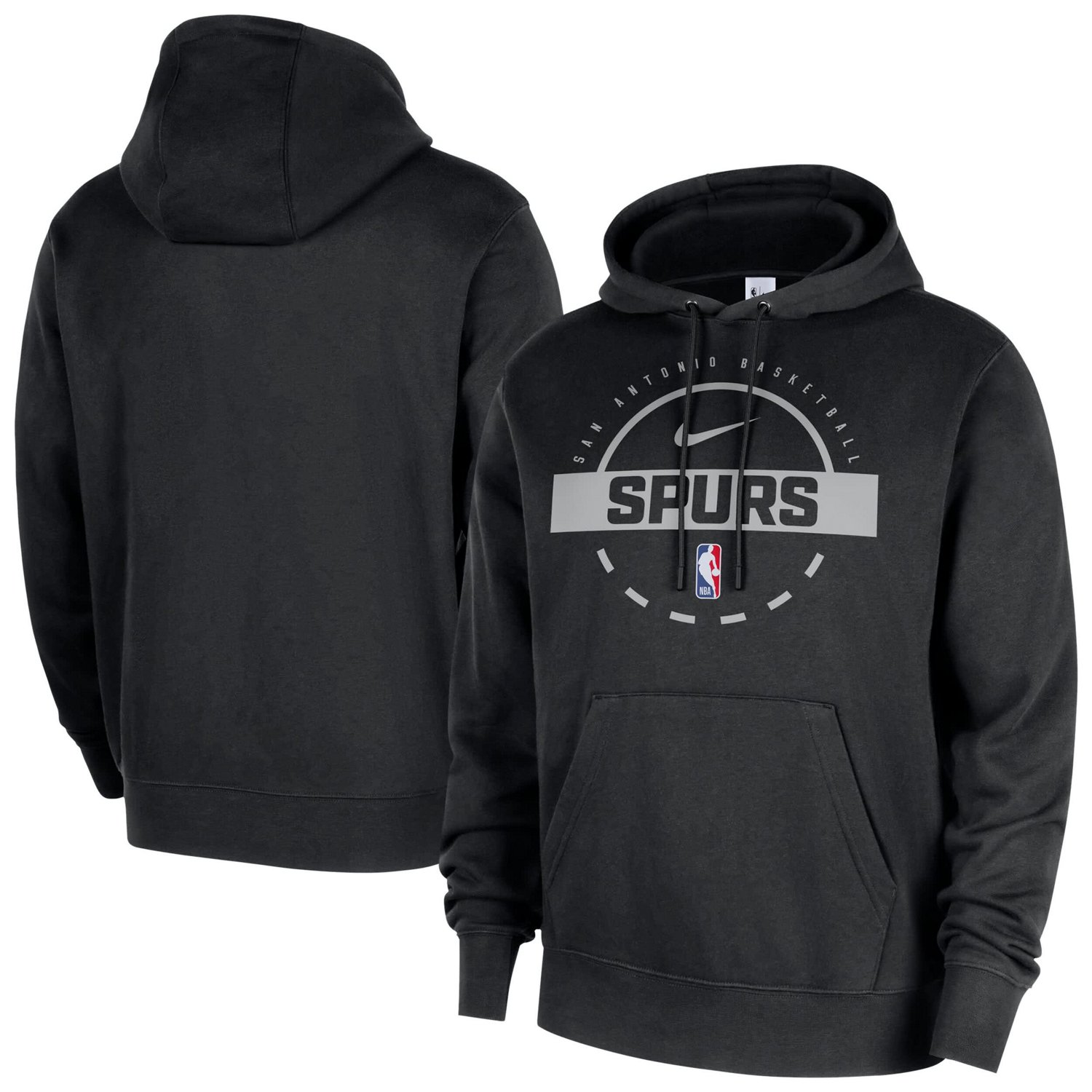 Nike San Antonio Spurs 2025 26 Authentic Practice Club Pullover Hoodie