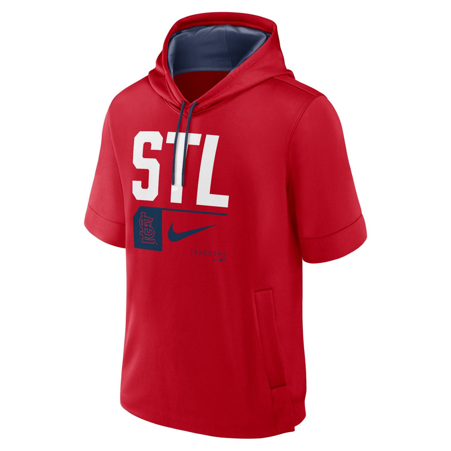 Nike St Louis Cardinals Tri Code Lockup Short Sleeve Pullover Hoodie - view number 2