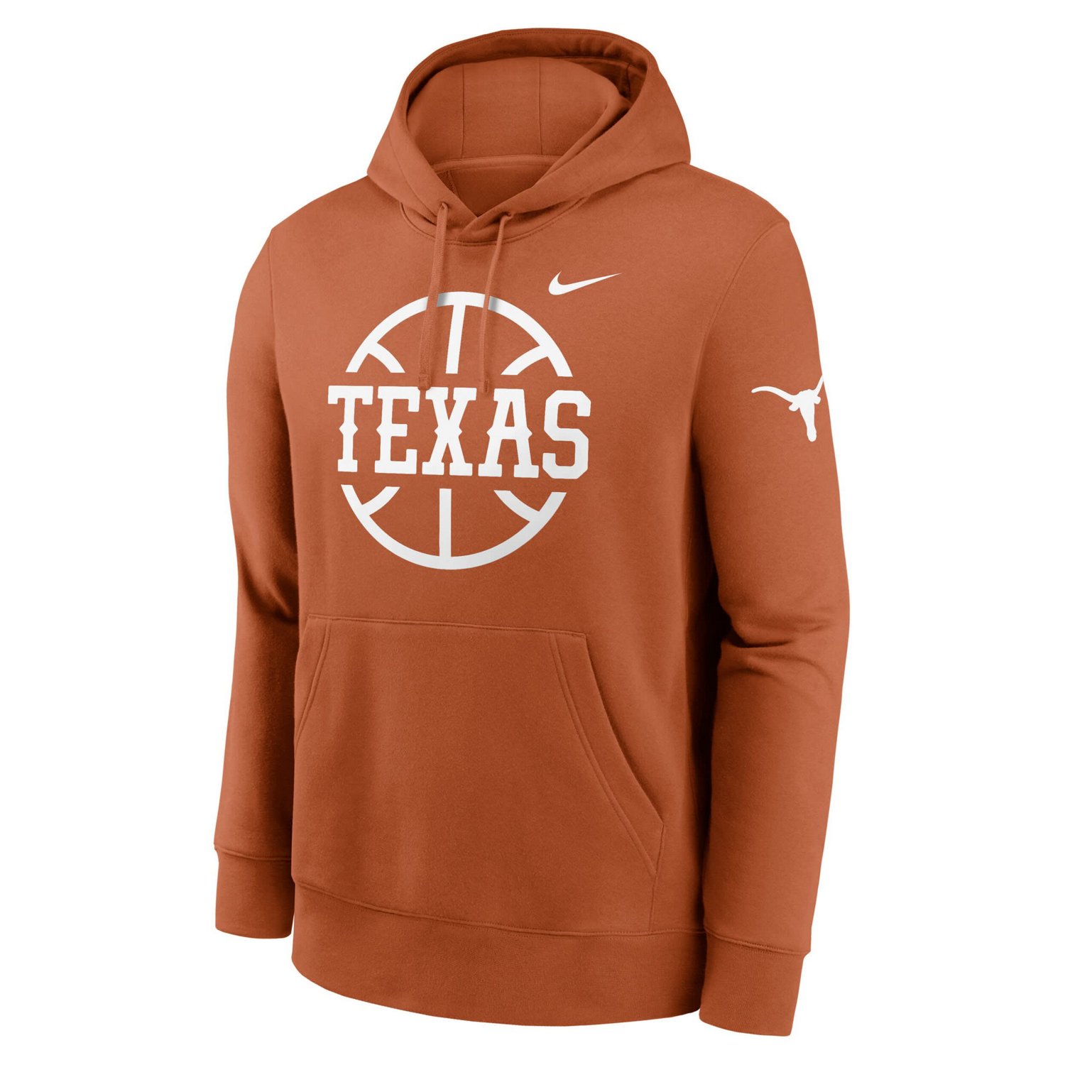 Nike Texas Texas Longhorns Basketball Icon Club Fleece Pullover Hoodie                                                           - view number 2