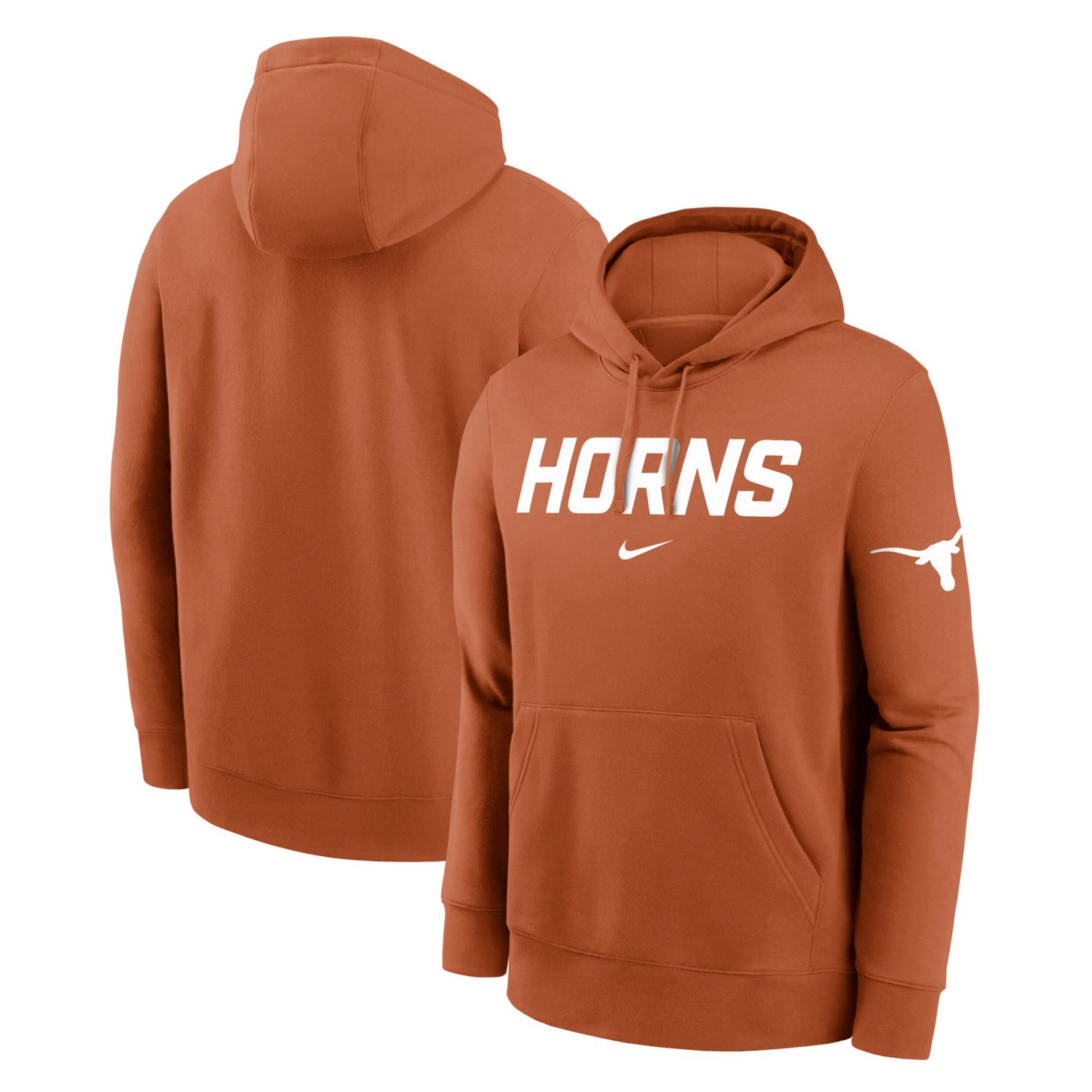 Nike Texas Texas Longhorns Nickname Club Fleece Pullover Hoodie - view number 1