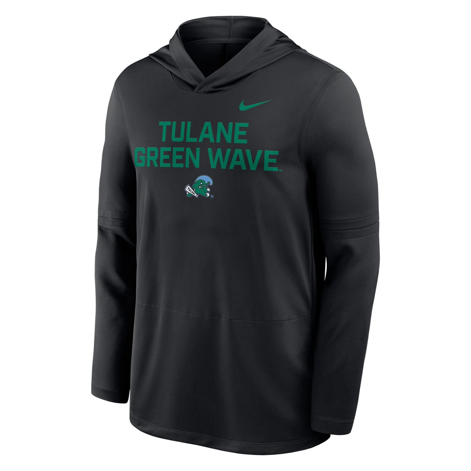 Nike Tulane Green Wave Sideline Dri-FIT Lightweight Hooded Top - view number 2