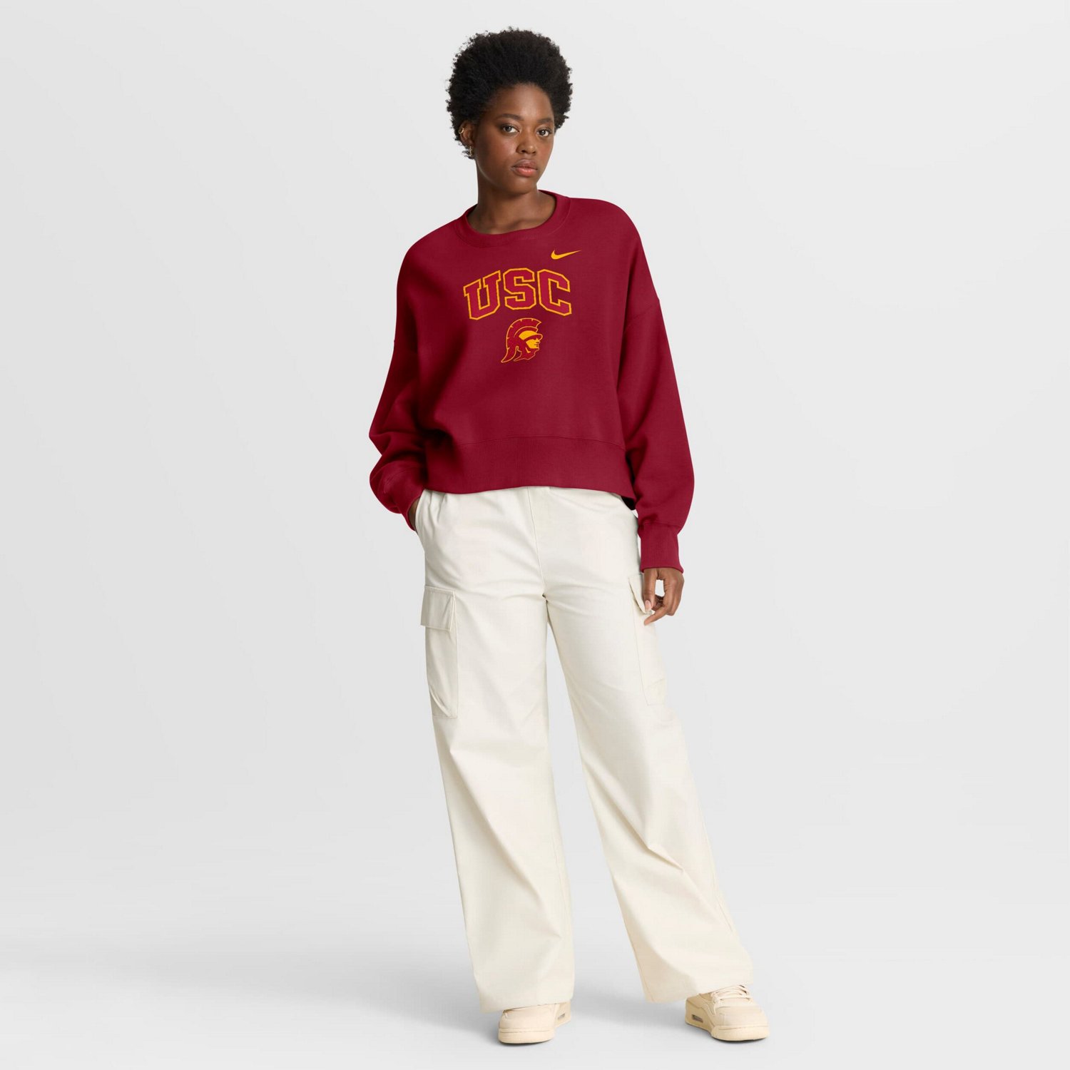 Nike USC Trojans Oversized Phoenix Arch Pullover Sweatshirt - view number 3