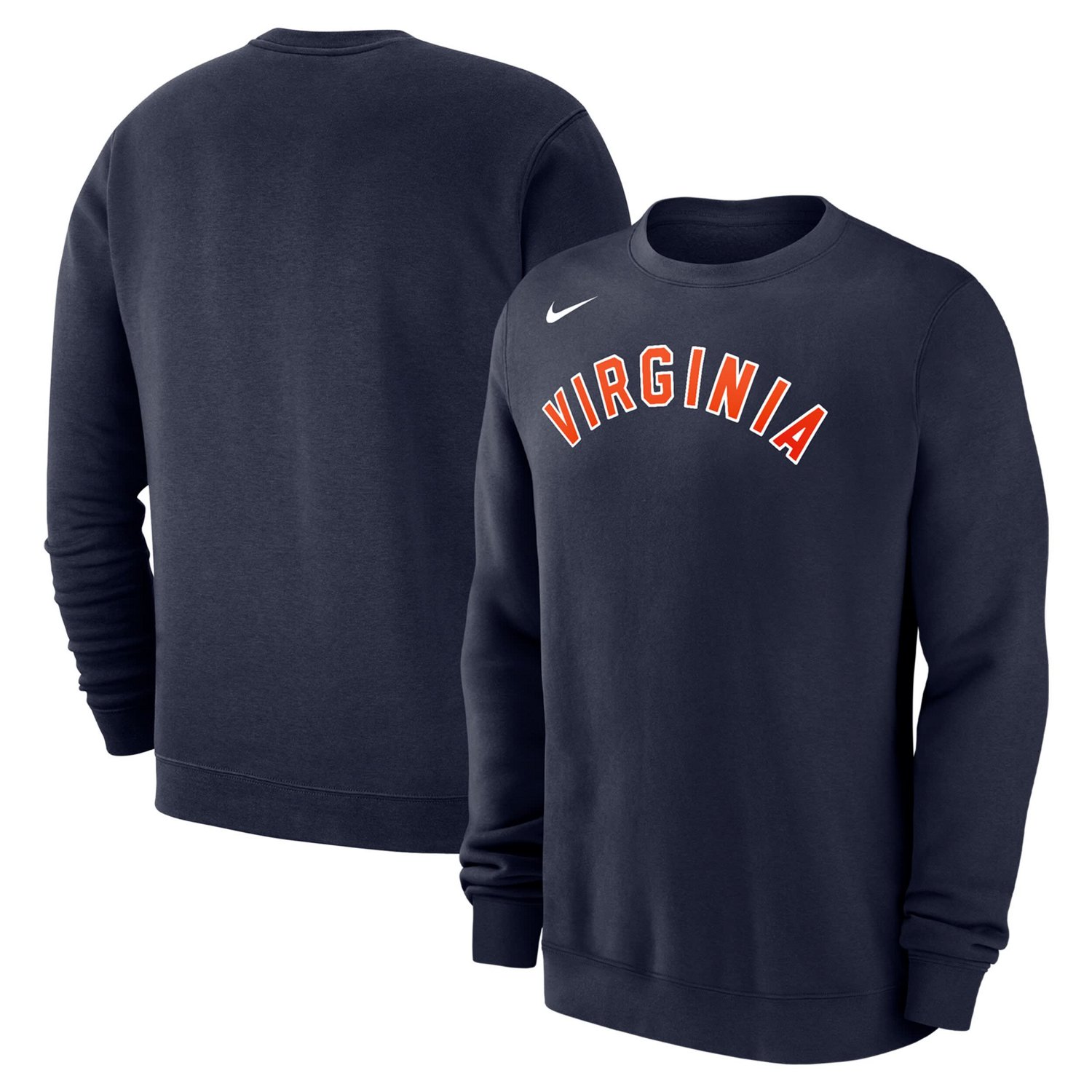 Nike Virginia Cavaliers Arched Logo Club Fleece Pullover Sweatshirt