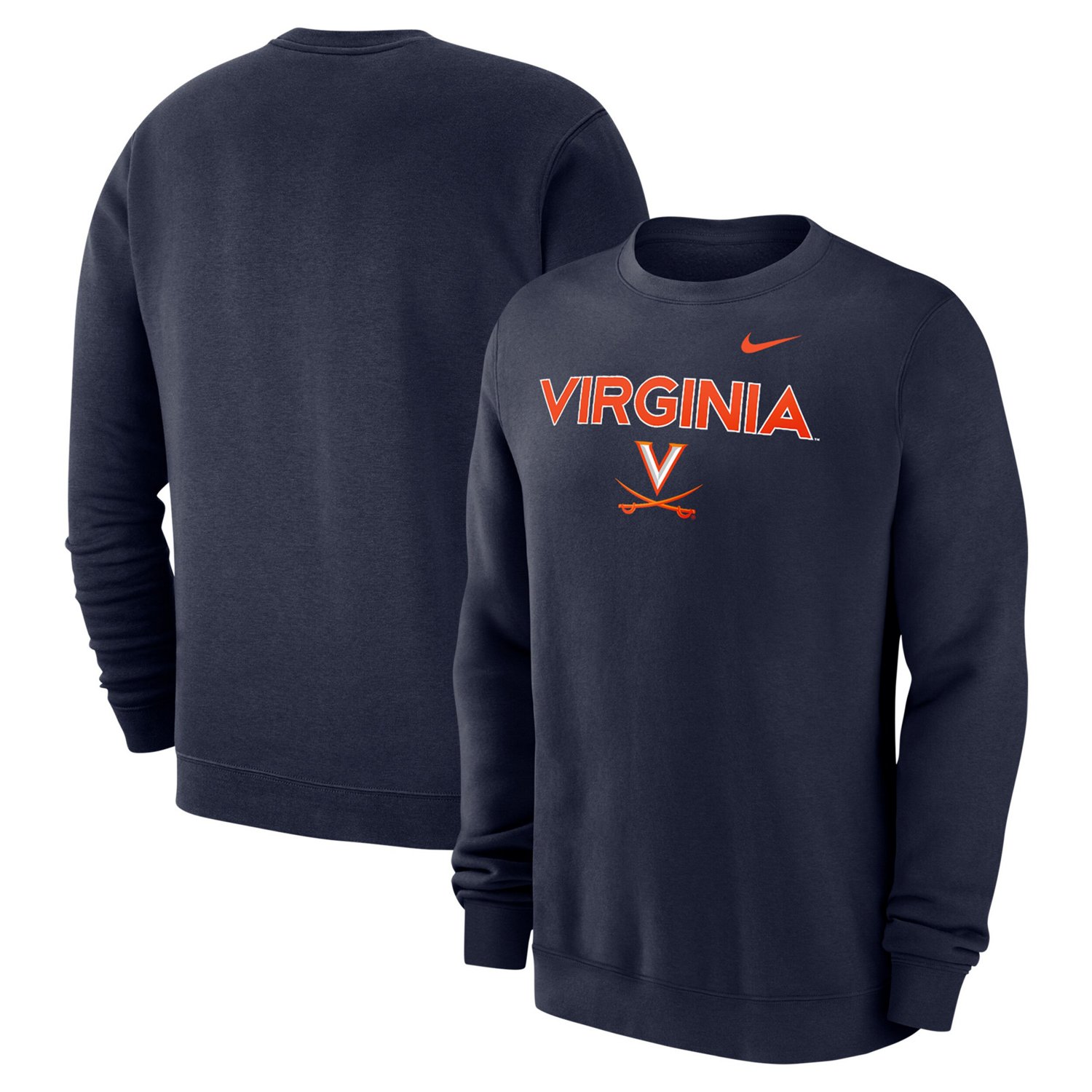 Nike Virginia Cavaliers Club Fleece Pullover Sweatshirt
