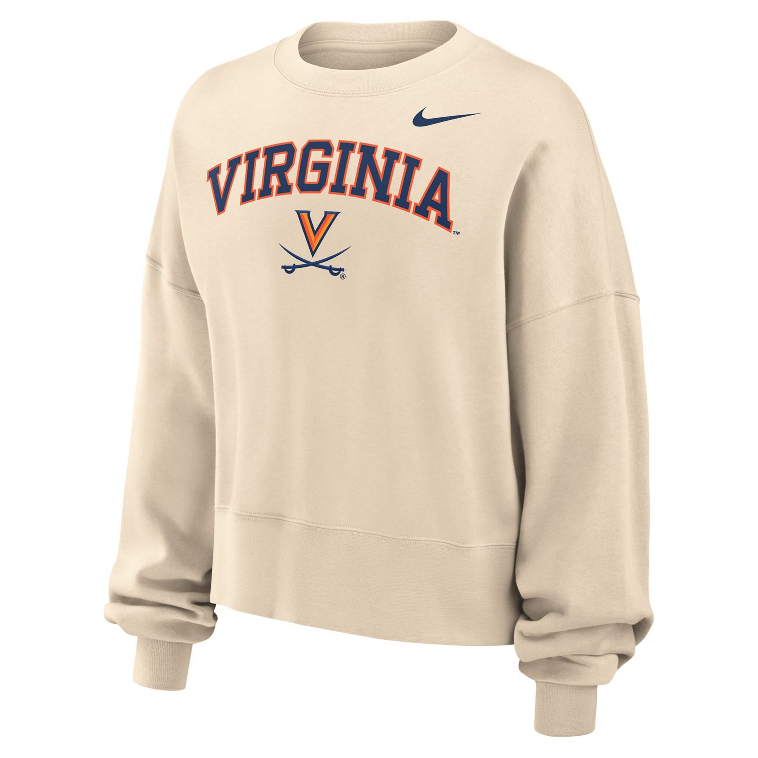 Nike Virginia Cavaliers Phoenix Fleece Oversized Cropped Sweatshirt - view number 2