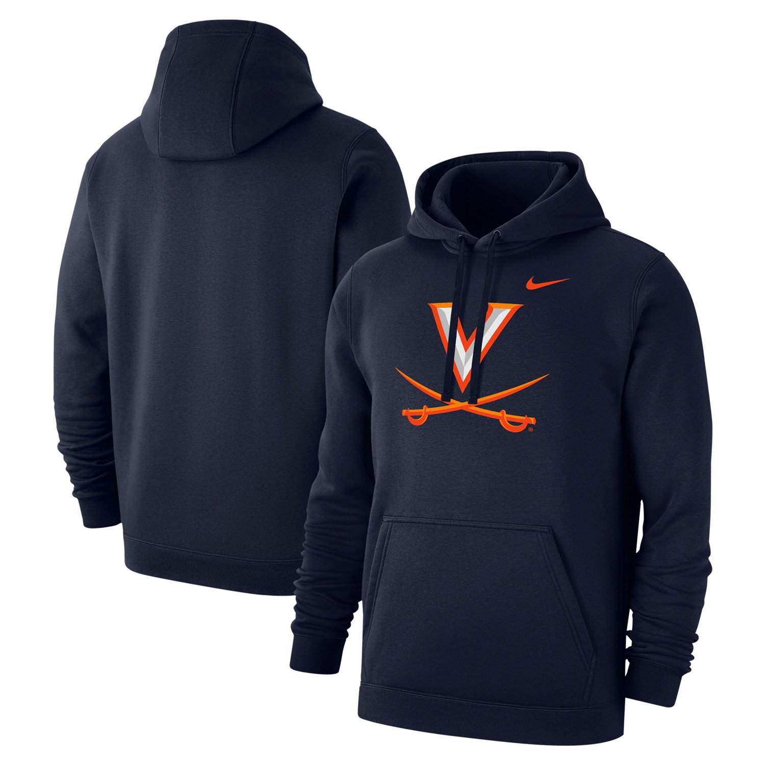 Nike Virginia Cavaliers Primary Club Fleece Pullover Hoodie