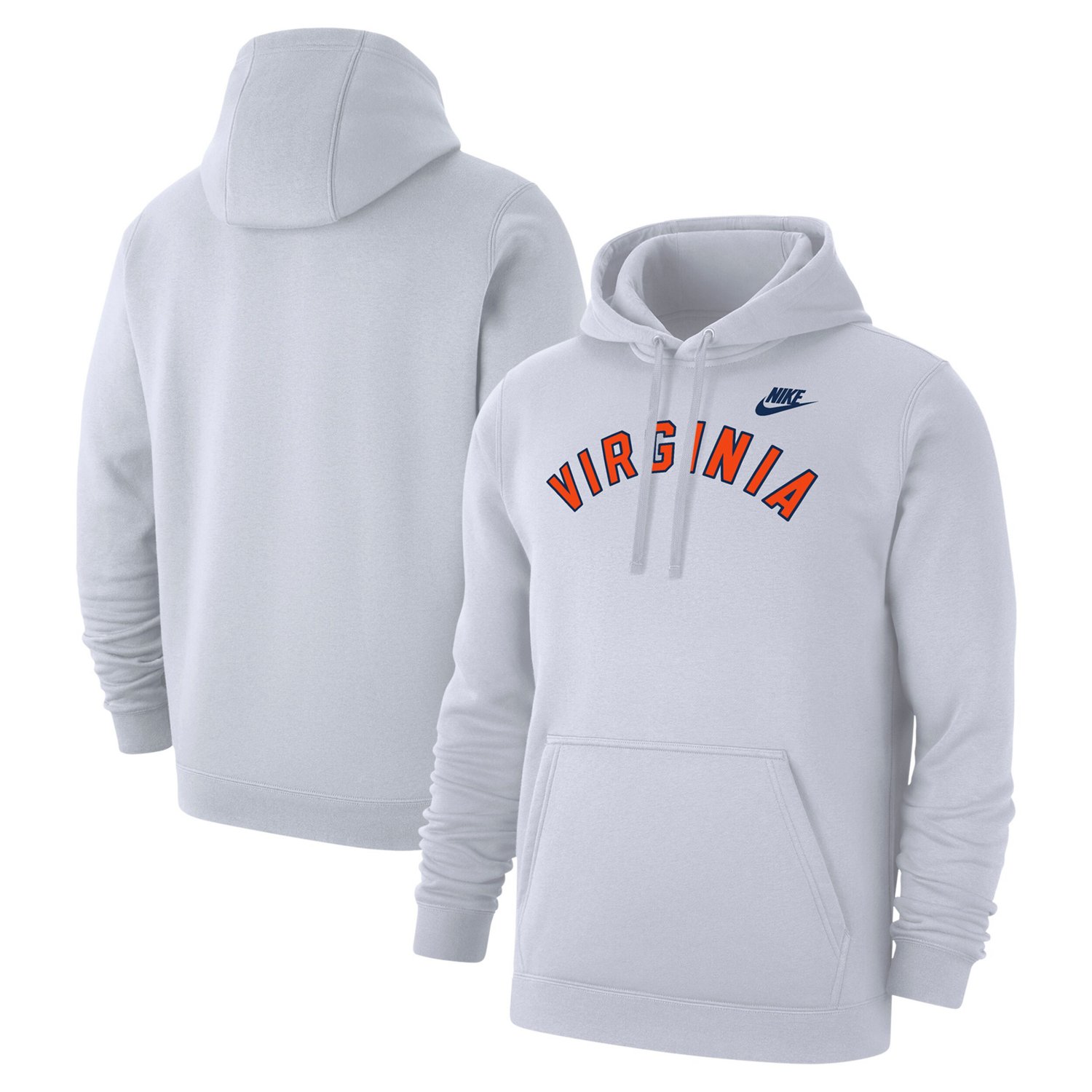 Nike Virginia Cavaliers Vintage Arch Block Wordmark Club Fleece Pullover Hoodie