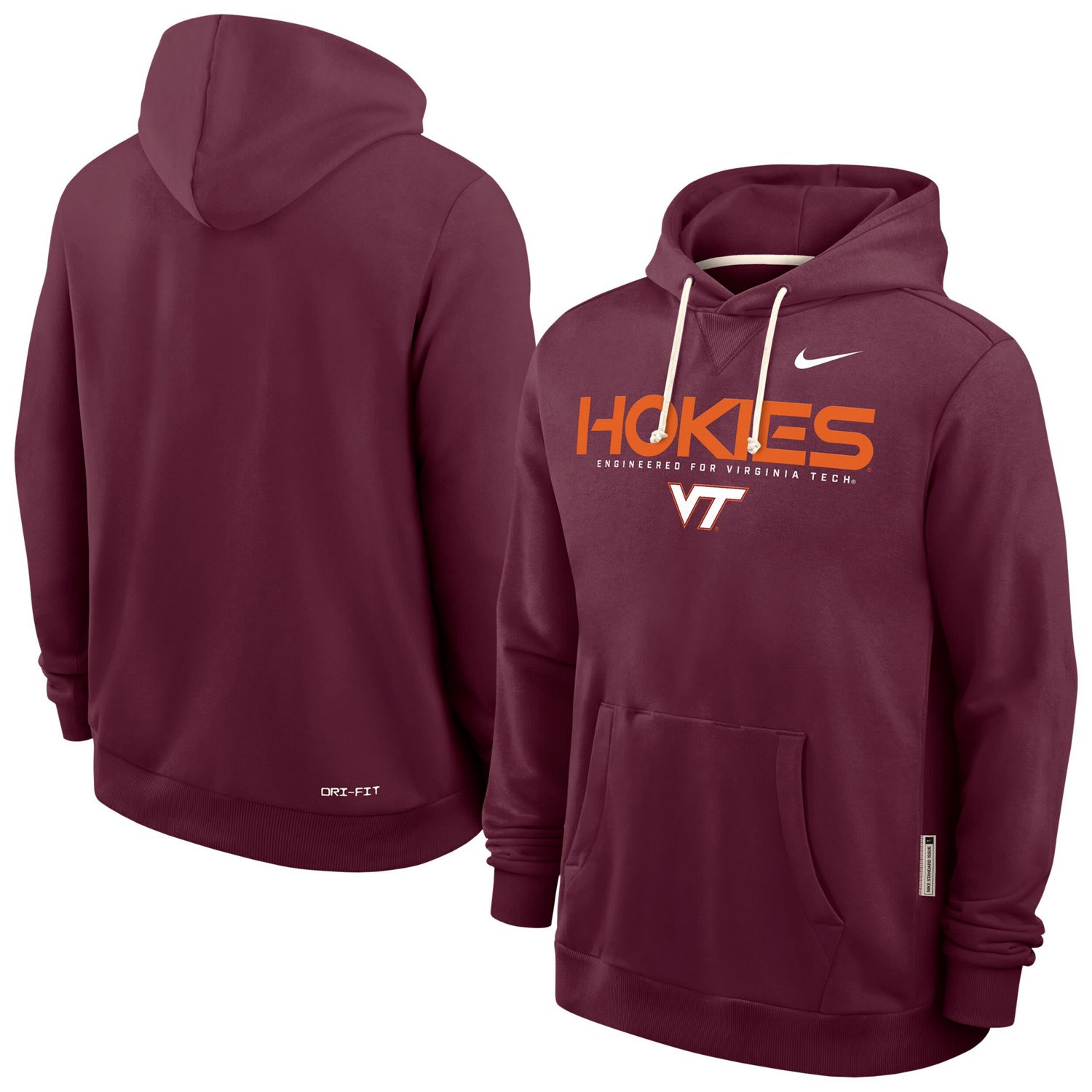 Nike Virginia Tech Hokies 2025 Sideline Performance Pullover Hoodie