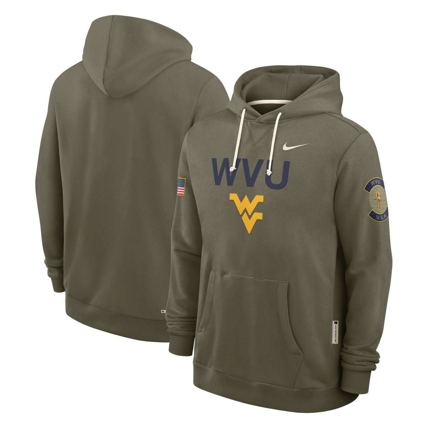 Nike West Virginia Mountaineers 2025 Military Appreciation Performance Pullover Hoodie - view number 4