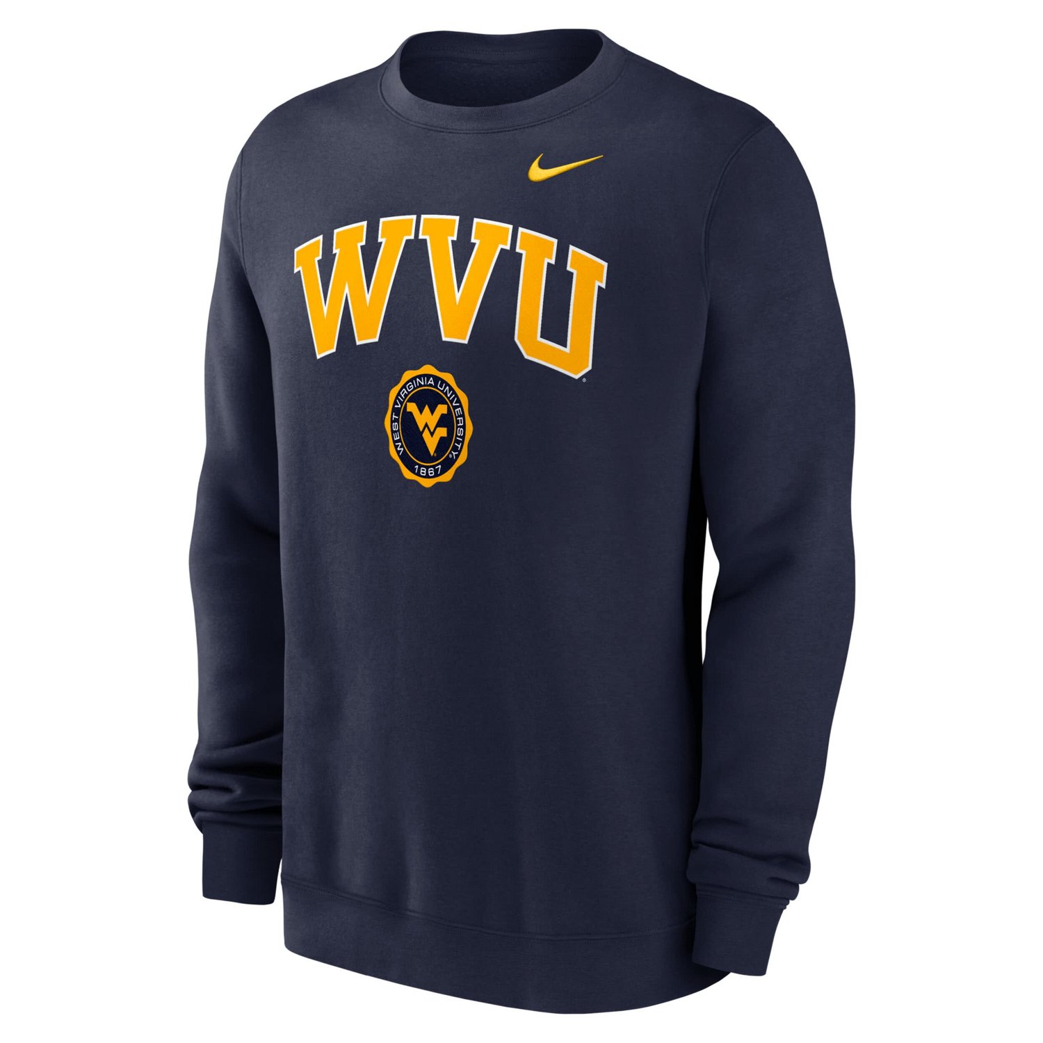 Nike West Virginia Mountaineers Arched Seal Pullover Sweatshirt - view number 2