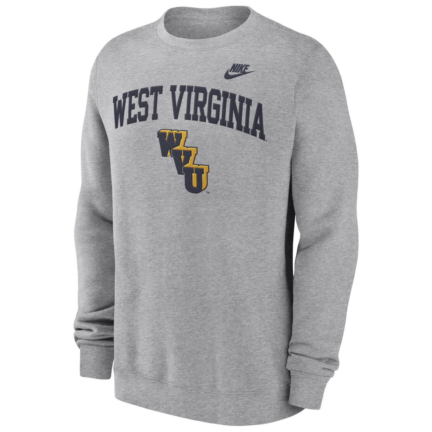 Nike West Virginia Mountaineers Legacy Classic Tackle Twill Embroidered Arch Over Logo Pullover Sweatshirt