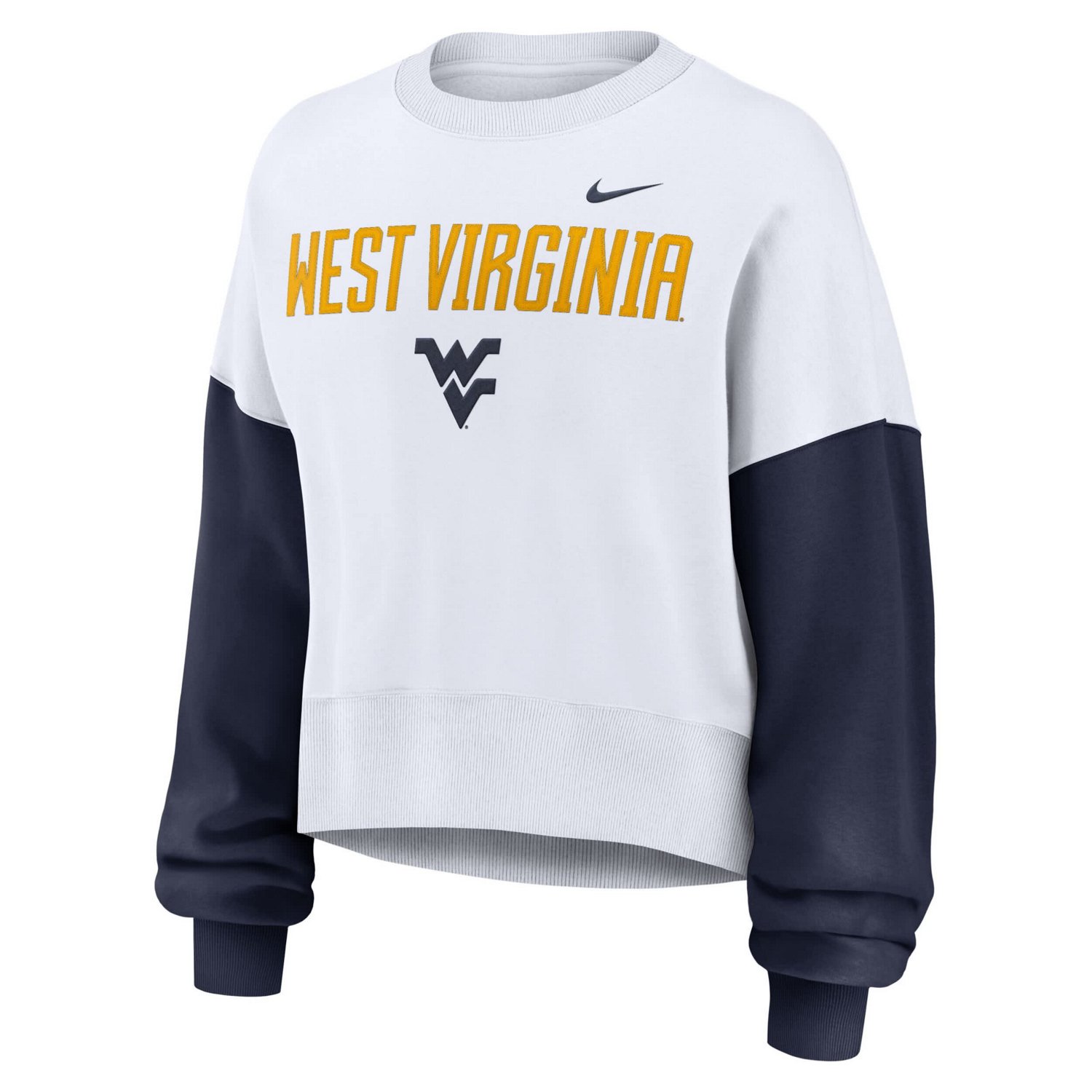 Nike West Virginia Mountaineers Oversized Color-Block Pullover Sweatshirt - view number 2