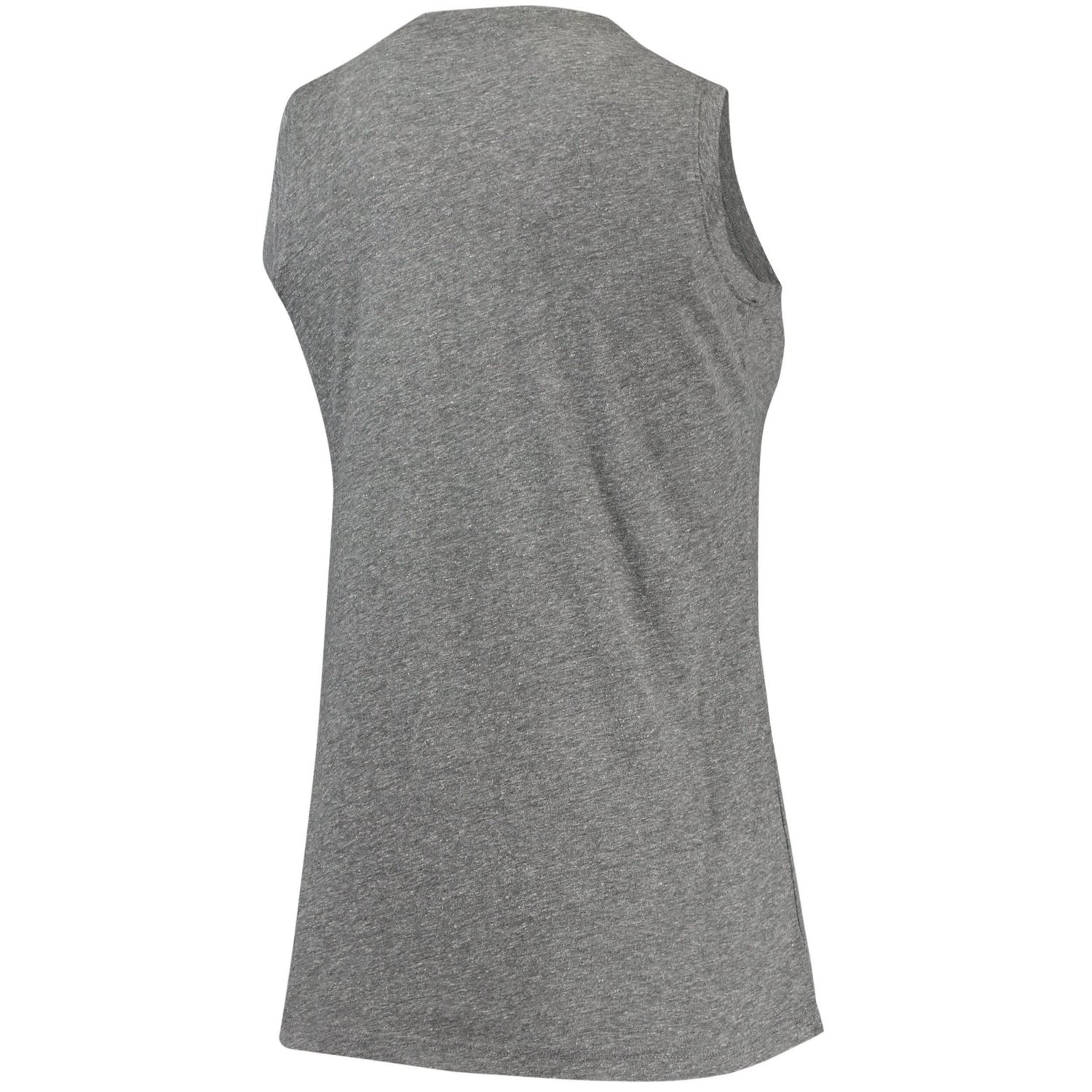 Original Retro Brand Heathered Gray Arkansas Razorbacks Relaxed Henley Tri-Blend V-Neck Tank Top - view number 3
