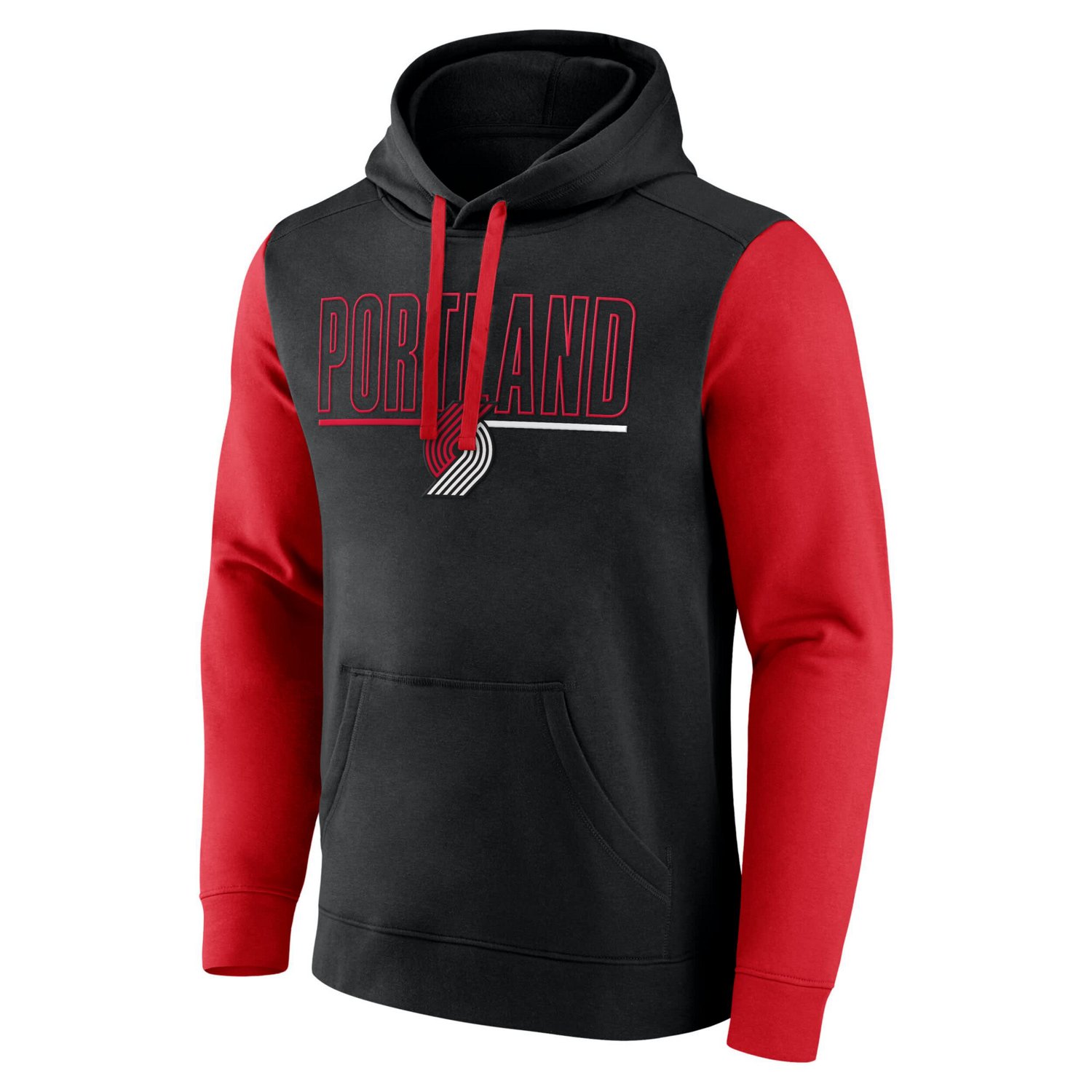 Portland Trail Blazers Outline Colorblock Pullover Hoodie - view number 2