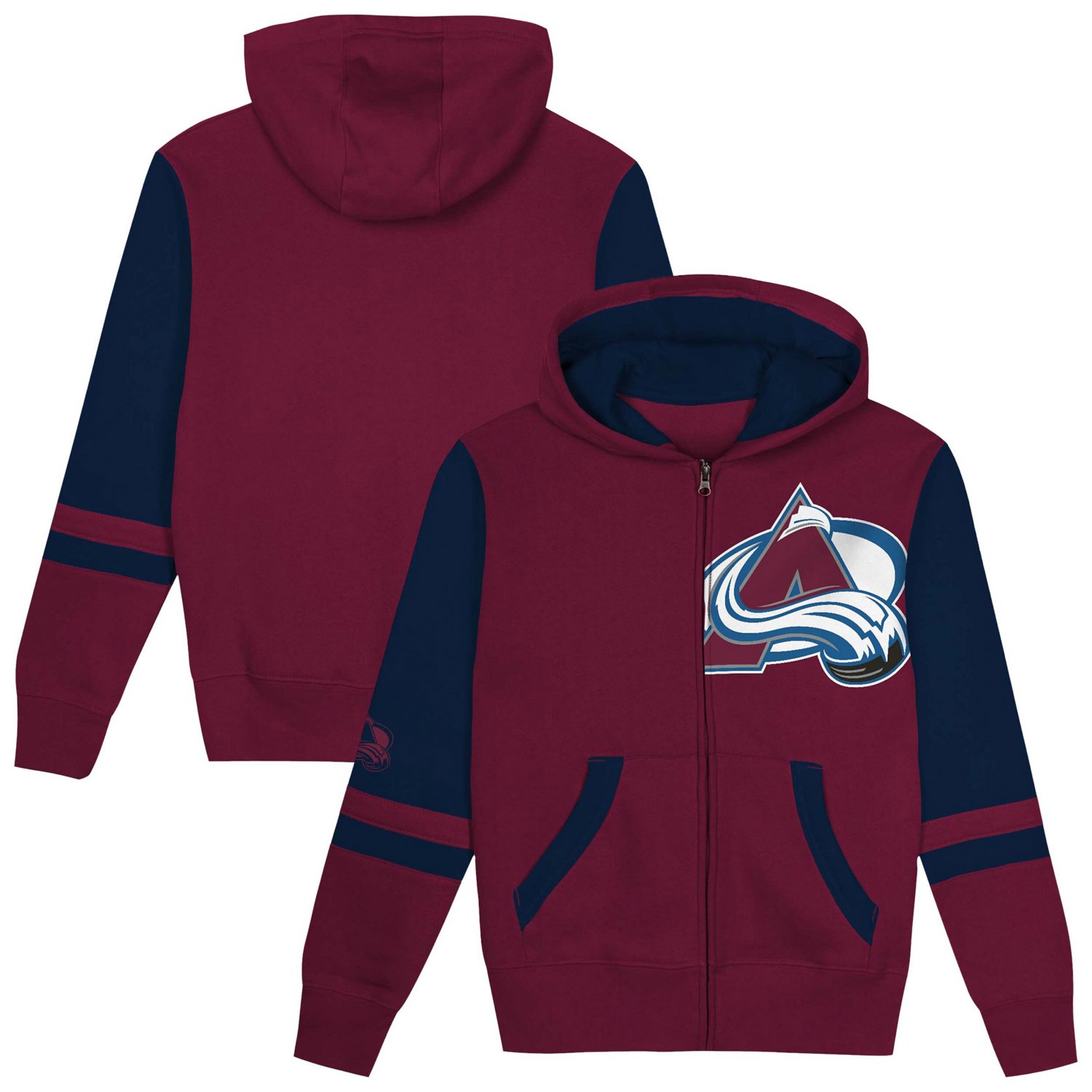 Preschool Colorado Avalanche Face Off Full-Zip Hoodie