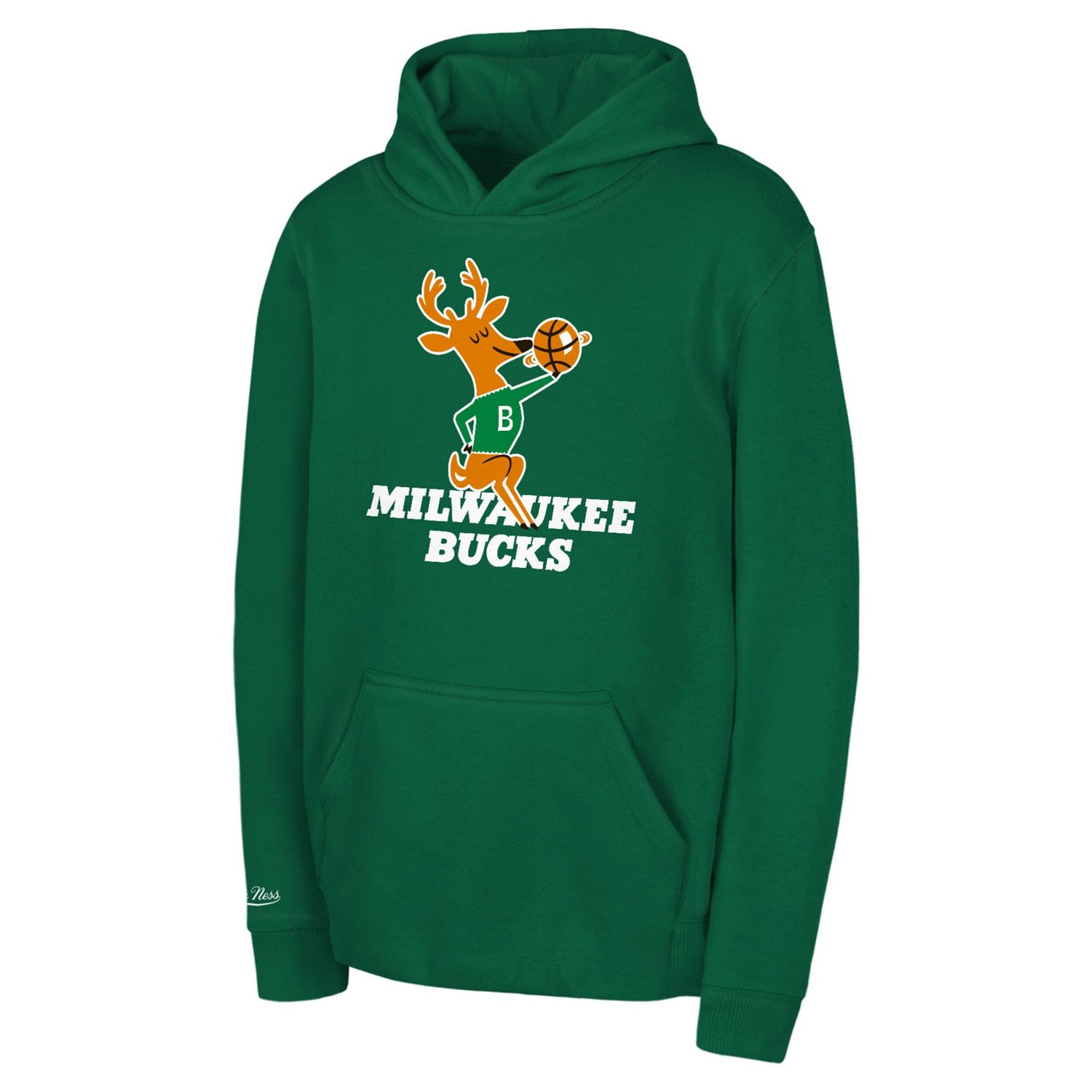 Preschool Mitchell  Ness Milwaukee Bucks Retro Logo Pullover Hoodie