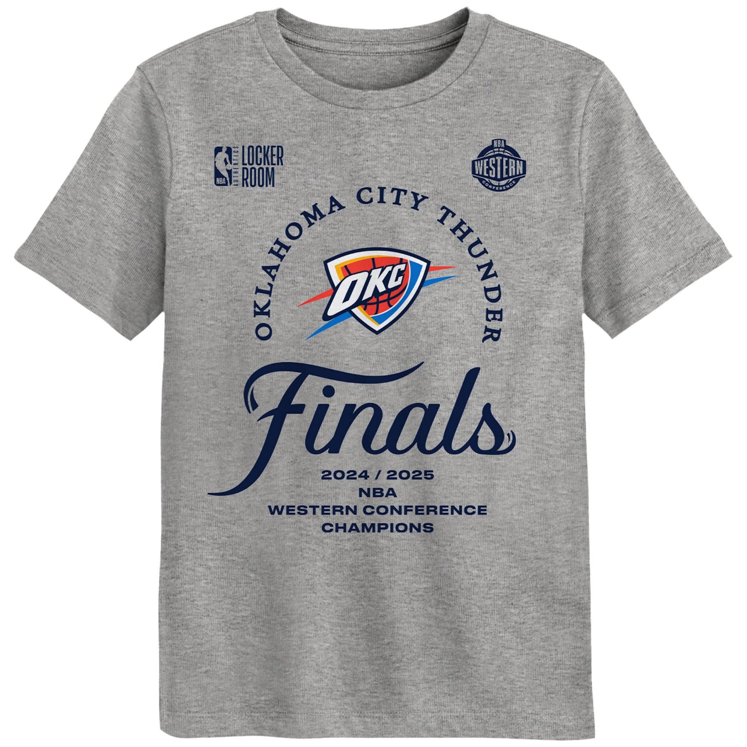 Preschool Oklahoma City Thunder 2025 Western Conference Champions Locker Room T-Shirt - view number 2