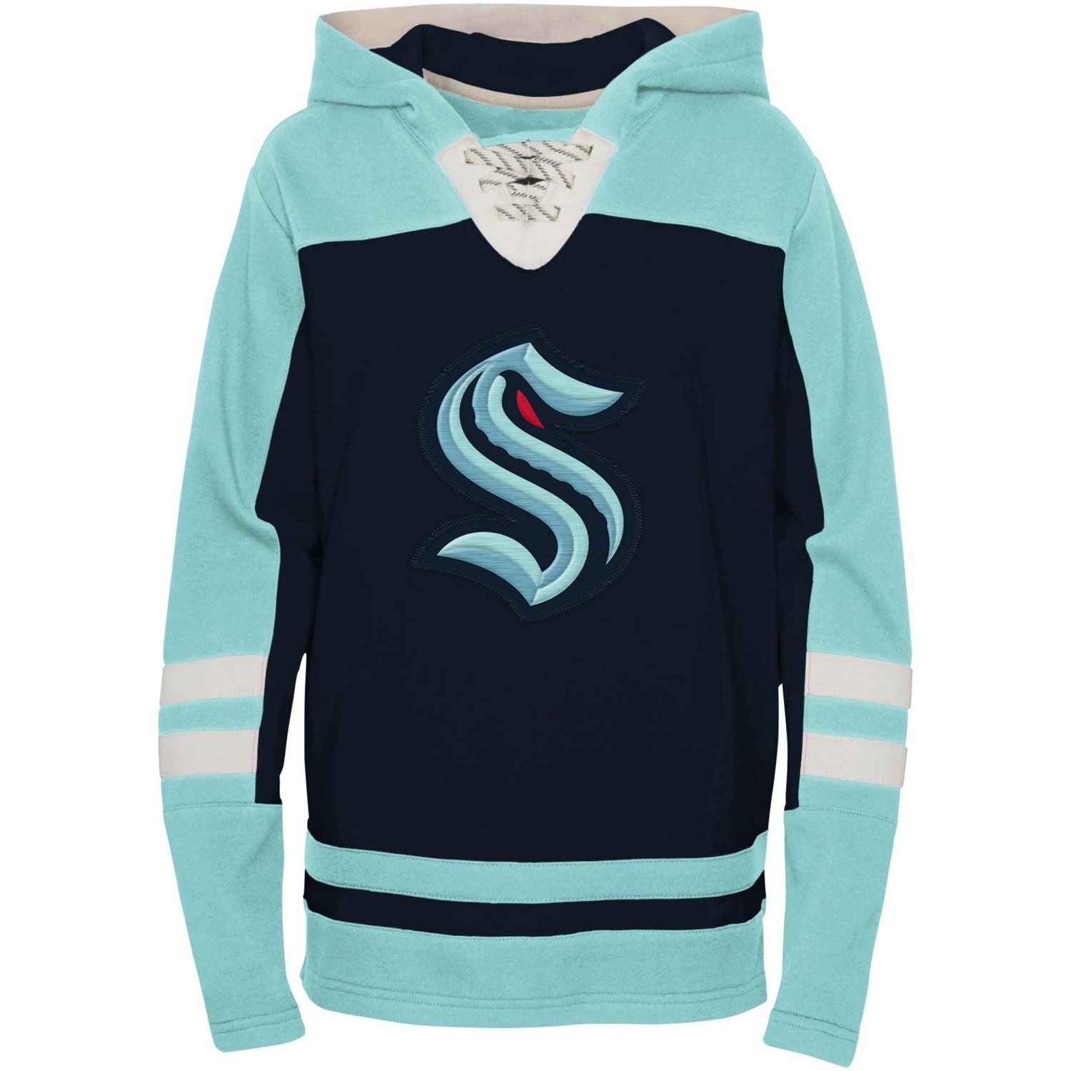 Preschool Seattle Kraken Ageless Revisited Lace-Up V-Neck Pullover Hoodie                                                        - view number 2