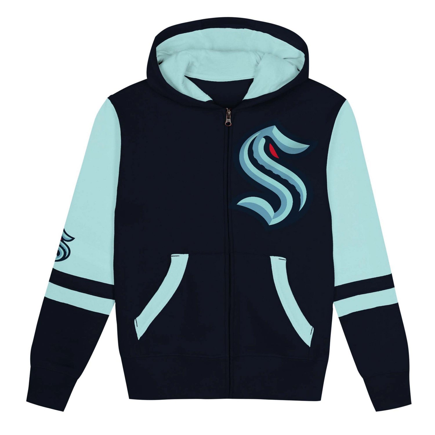 Preschool Seattle Kraken Face Off Full-Zip Hoodie                                                                                - view number 2
