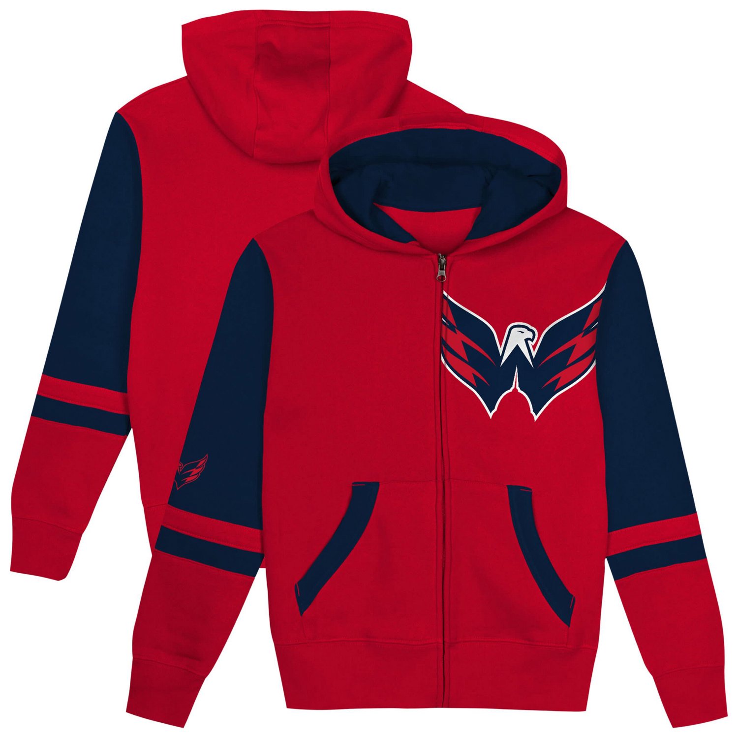 Preschool Washington Capitals Face Off Full-Zip Hoodie