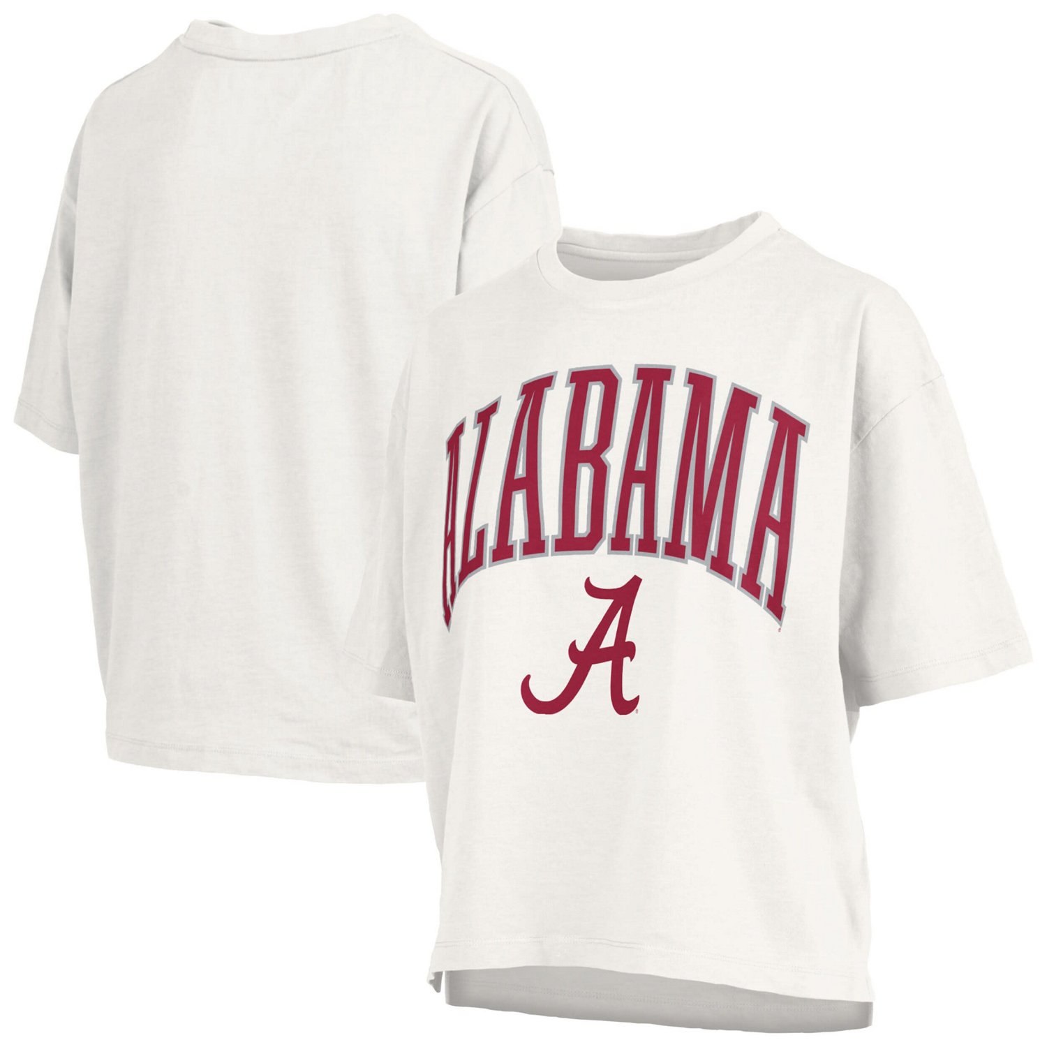 Pressbox Alabama Crimson Tide Nelson Arch Over Logo Waist Length Oversized Slub T-Shirt