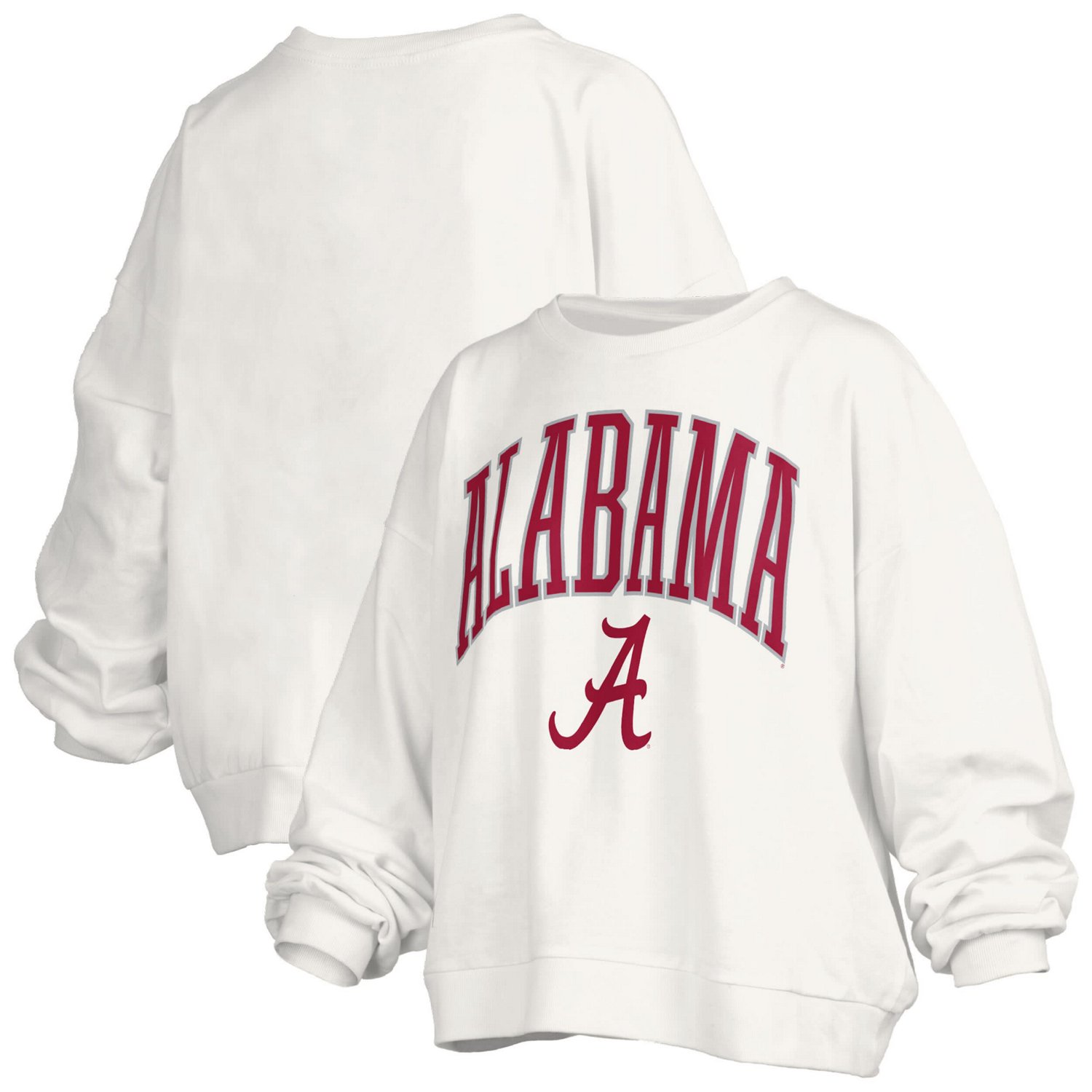 Pressbox Alabama Tide Janise Arch Over Logo Waist Length Oversized Pullover Sweatshirt - view number 1