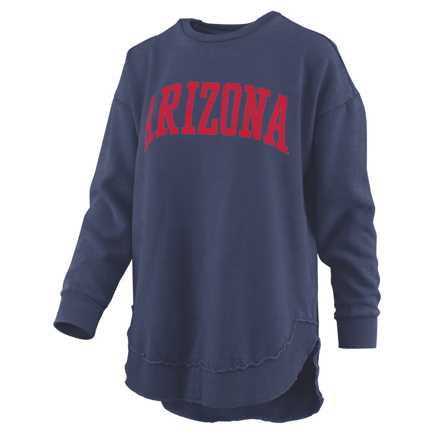 Pressbox Arizona Wildcats Melange Poncho Vintage Fleece Long Sleeve Pullover Sweatshirt - view number 2