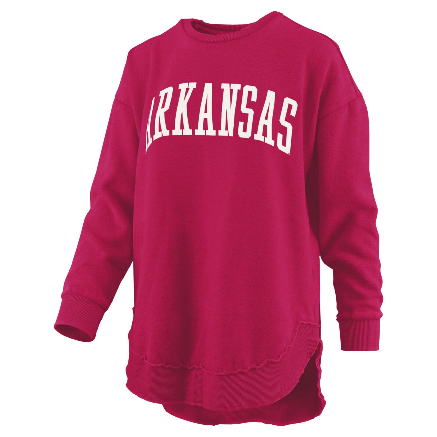 Pressbox Arkansas Razorbacks Melange Poncho Vintage Fleece Long Sleeve Pullover Sweatshirt - view number 2