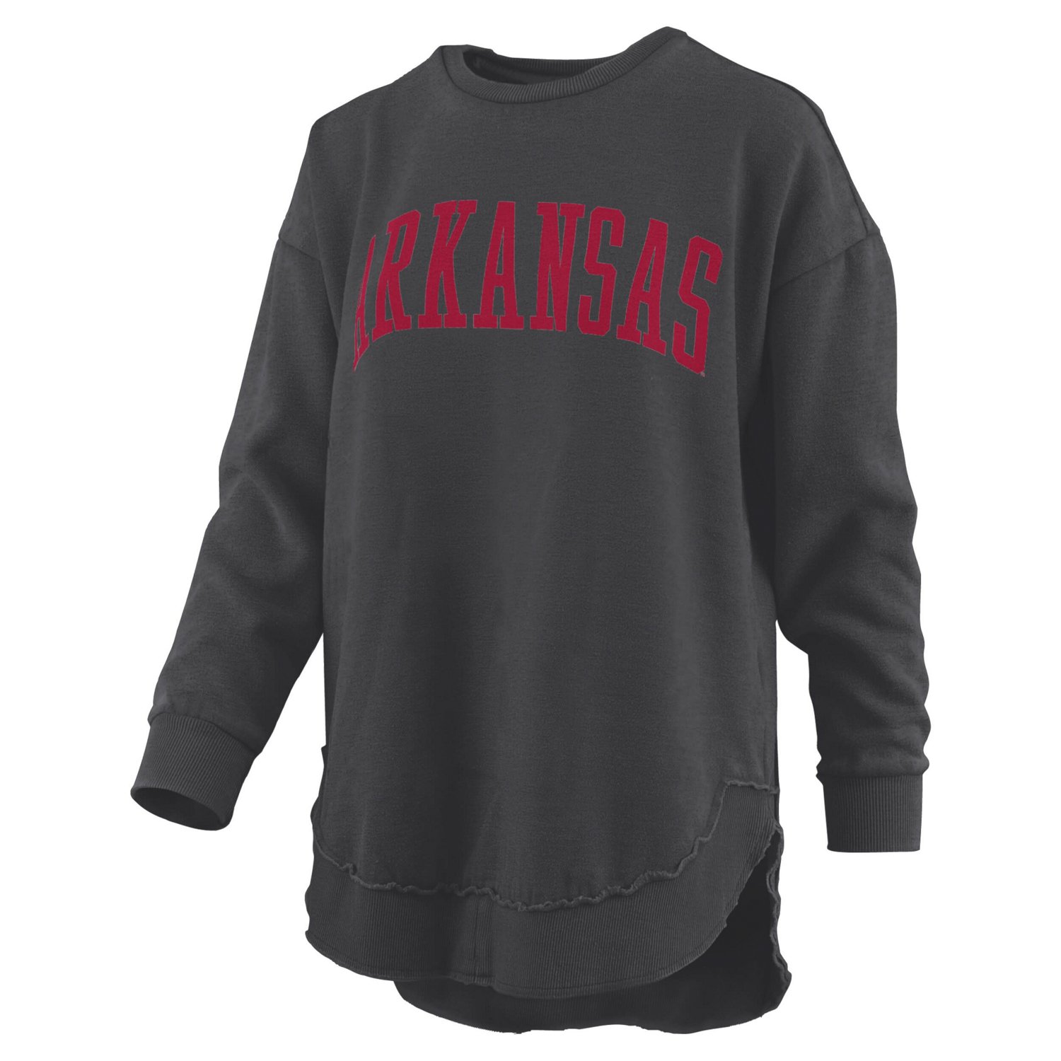 Pressbox Arkansas Razorbacks Melange Poncho Vintage Fleece Long Sleeve Pullover Sweatshirt - view number 2