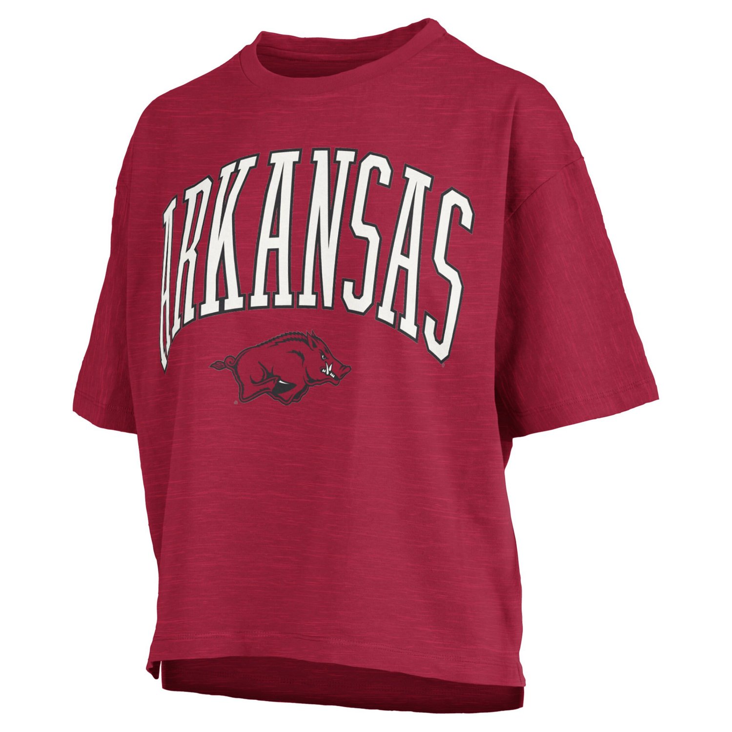 Pressbox Arkansas Razorbacks Nelson Arch Over Logo Waist Length Oversized Slub T-Shirt - view number 2