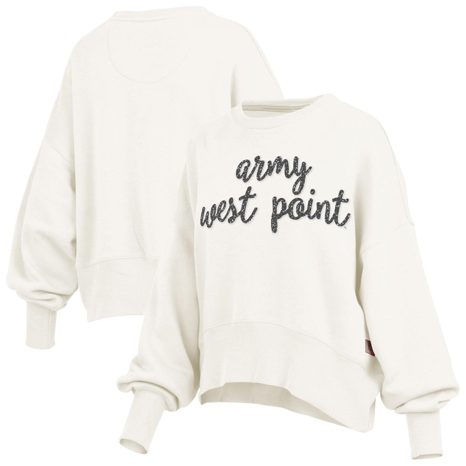 Pressbox Army Black Knights Oversized Chelsea Waist Length Pullover Sweatshirt