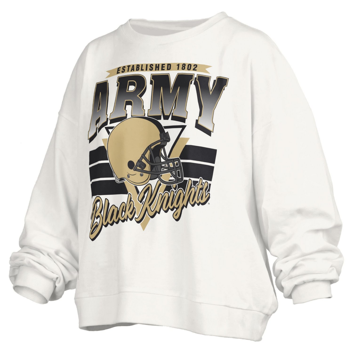 Pressbox Army Black Knights Oversized Janice Retro Waist-Length Pullover Sweatshirt - view number 2
