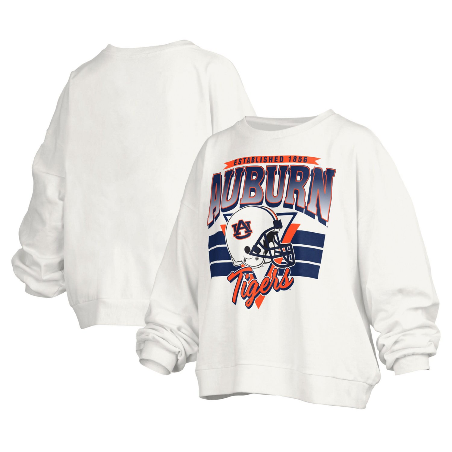 Pressbox Auburn Tigers Janice Retro Logo Oversized Pullover Sweatshirt
