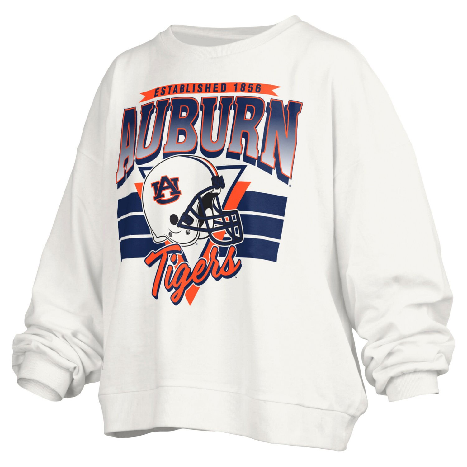 Pressbox Auburn Tigers Janice Retro Logo Oversized Pullover Sweatshirt                                                           - view number 2