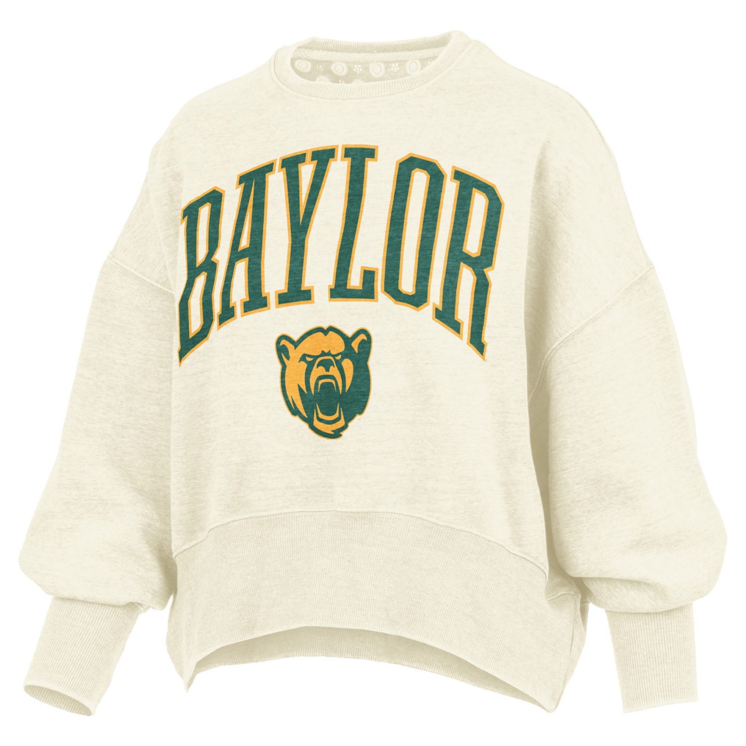 Pressbox Baylor Bears Oversized Waist-Length Crewneck Sweatshirt - view number 2